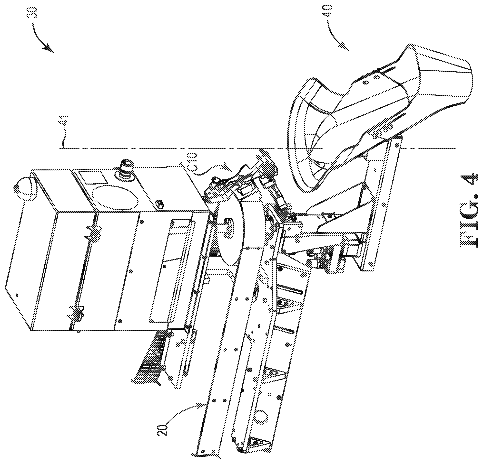 Patent US12457999 Figure 4 – Poultry cradle unloading systems and methods