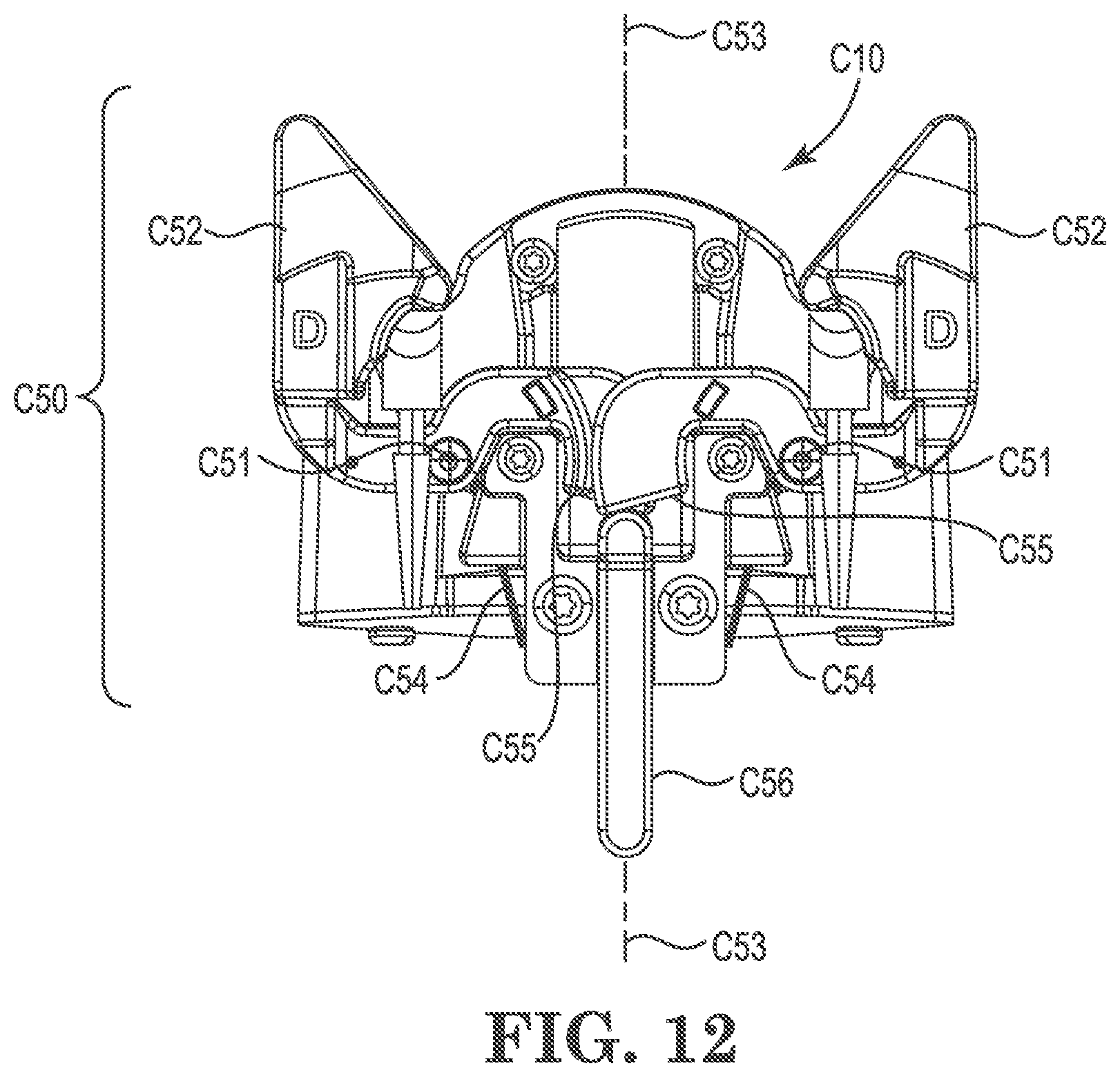 Patent US12457999 Figure 12 – Poultry cradle unloading systems and methods