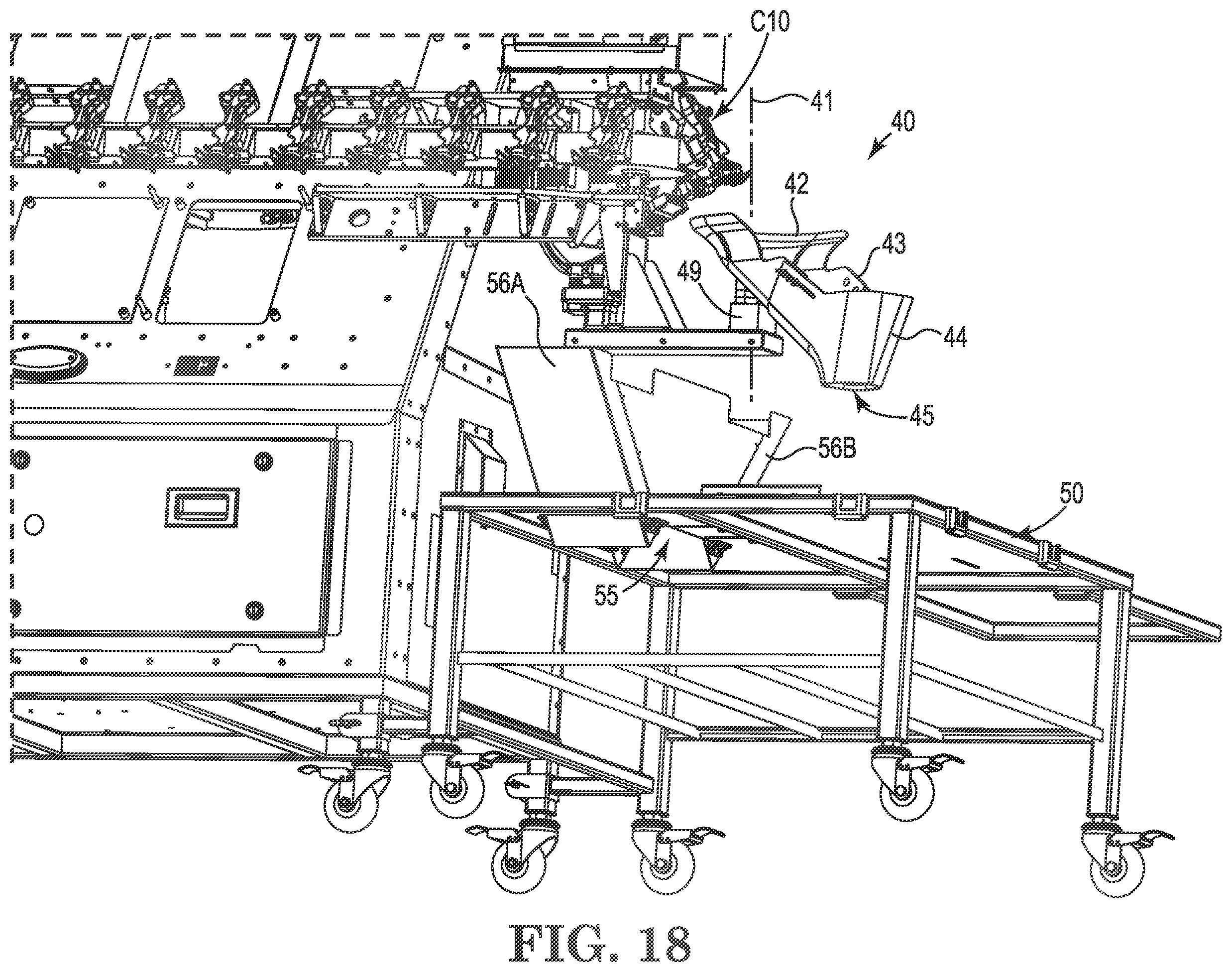 Patent US12457999 Figure 18 – Poultry cradle unloading systems and methods