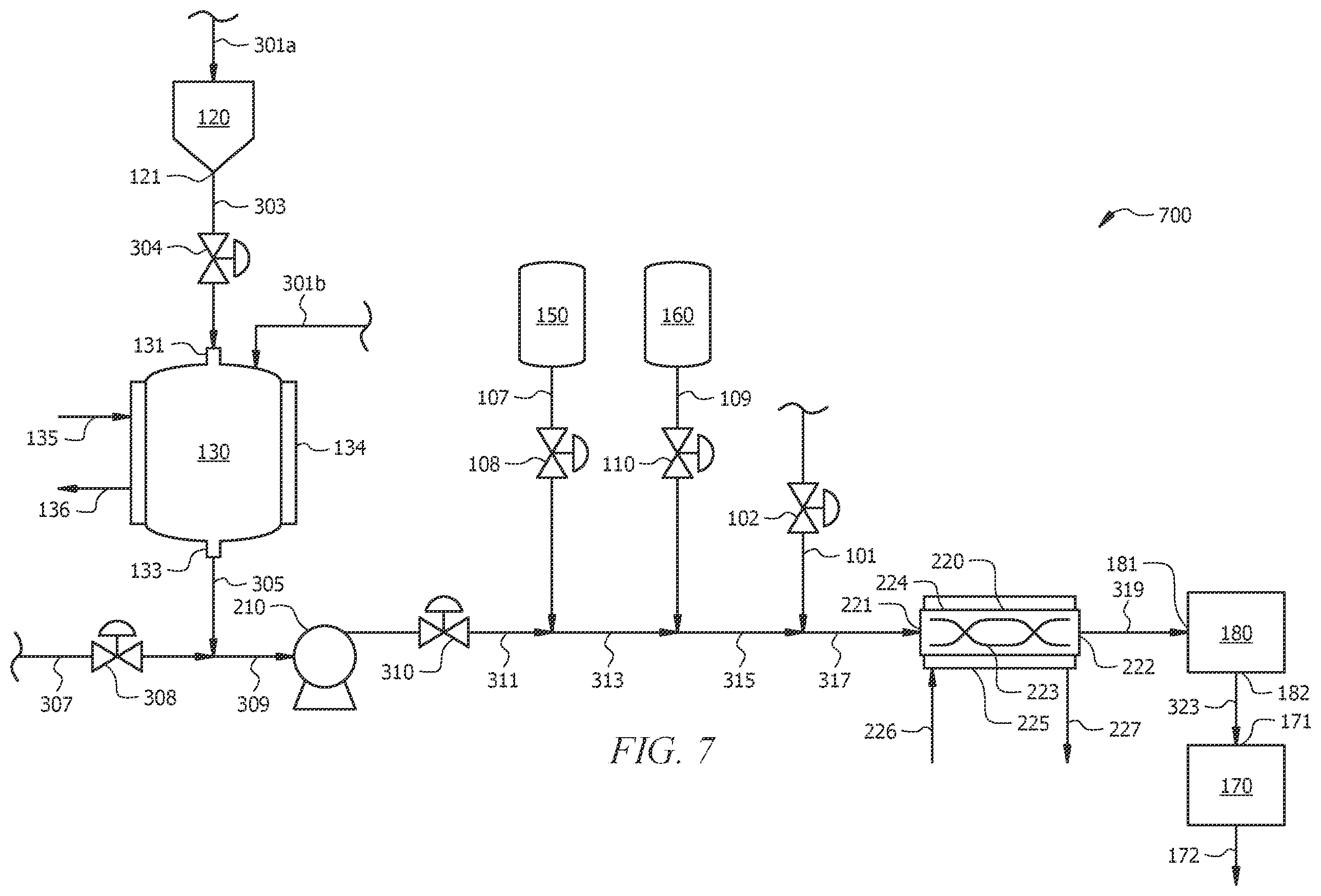 Patent US12460023 Figure 7 – Catalyst pretreatment and feeding system for polypropylene production