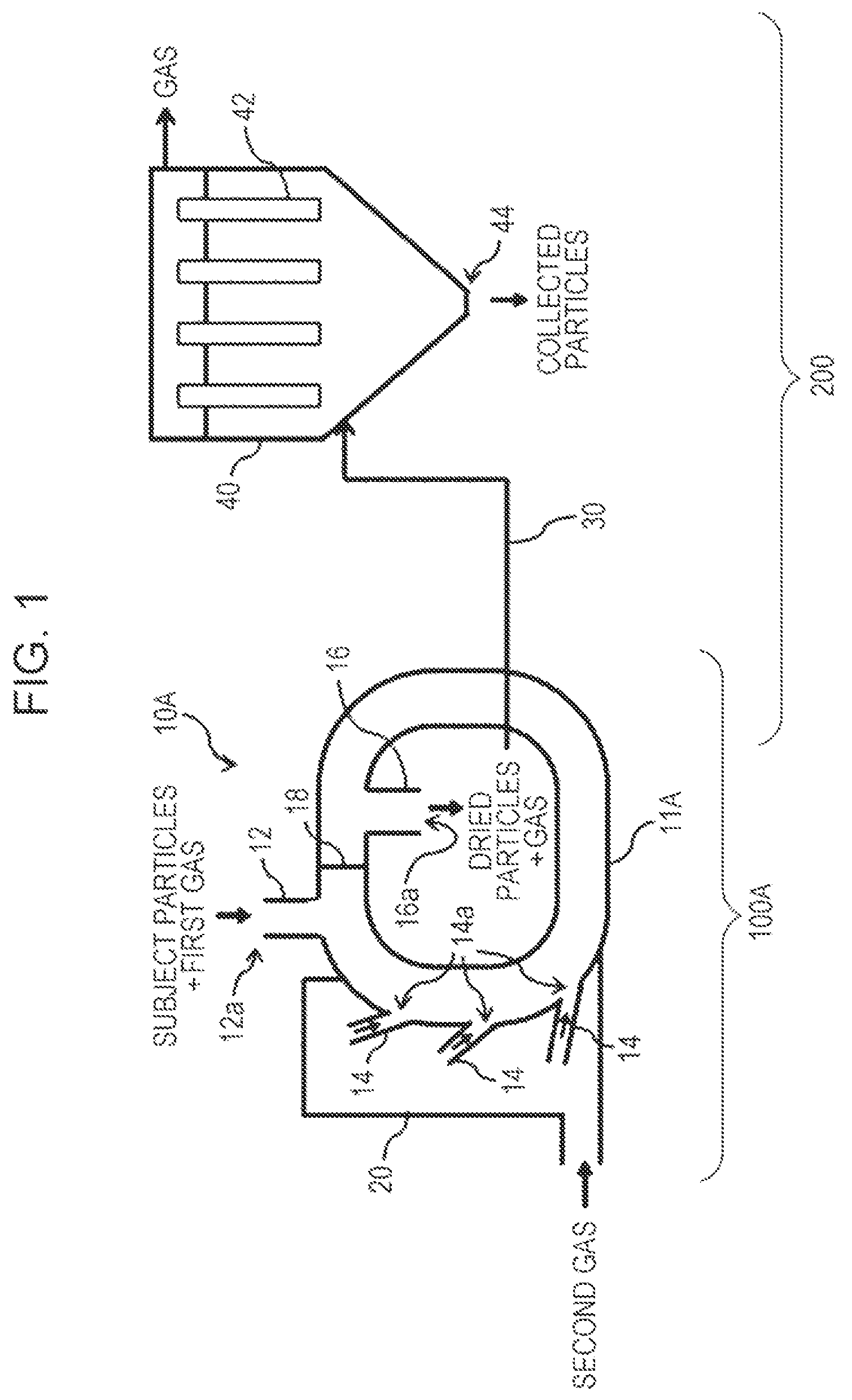 Patent US12460053 Figure 1 – Method for producing resin particles and dryer