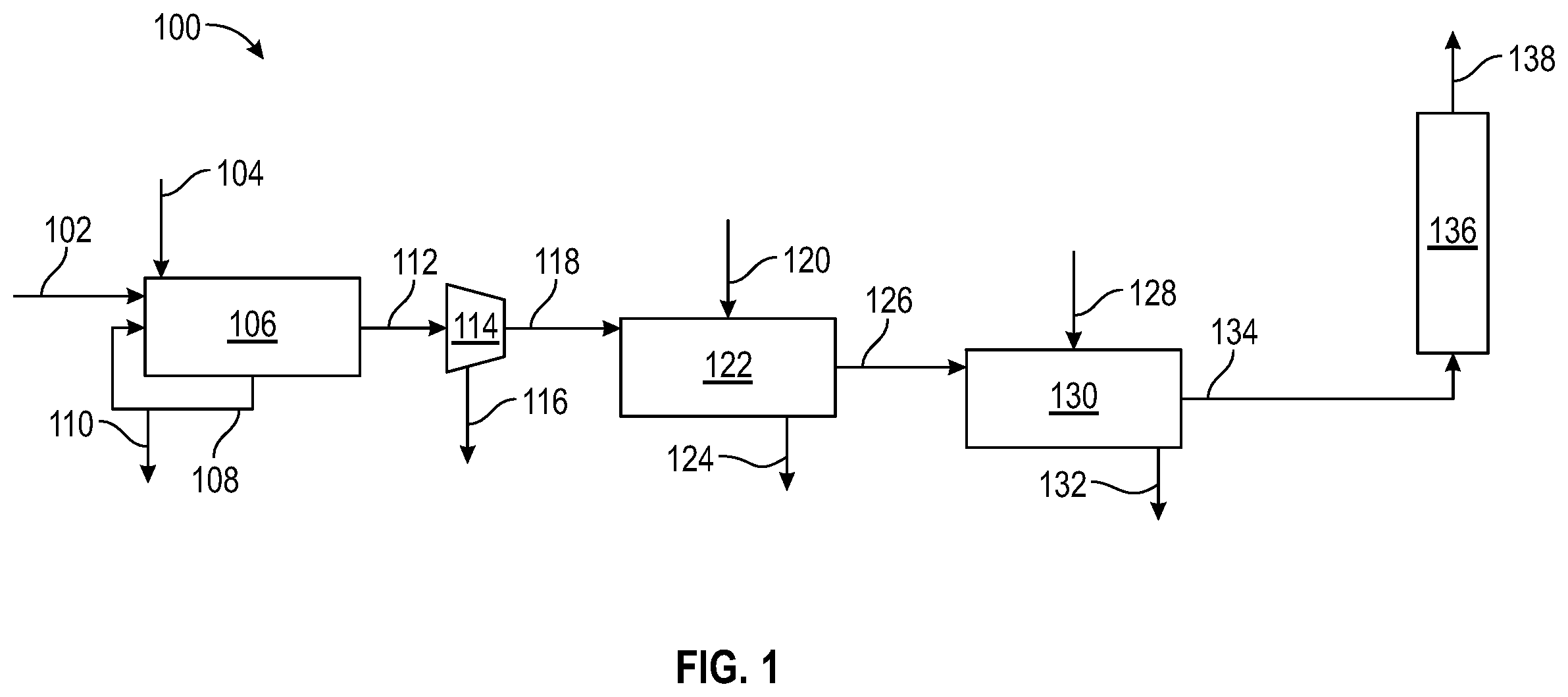 Patent US12460145 Figure 1 – Natural gas sweetening methods and related systems