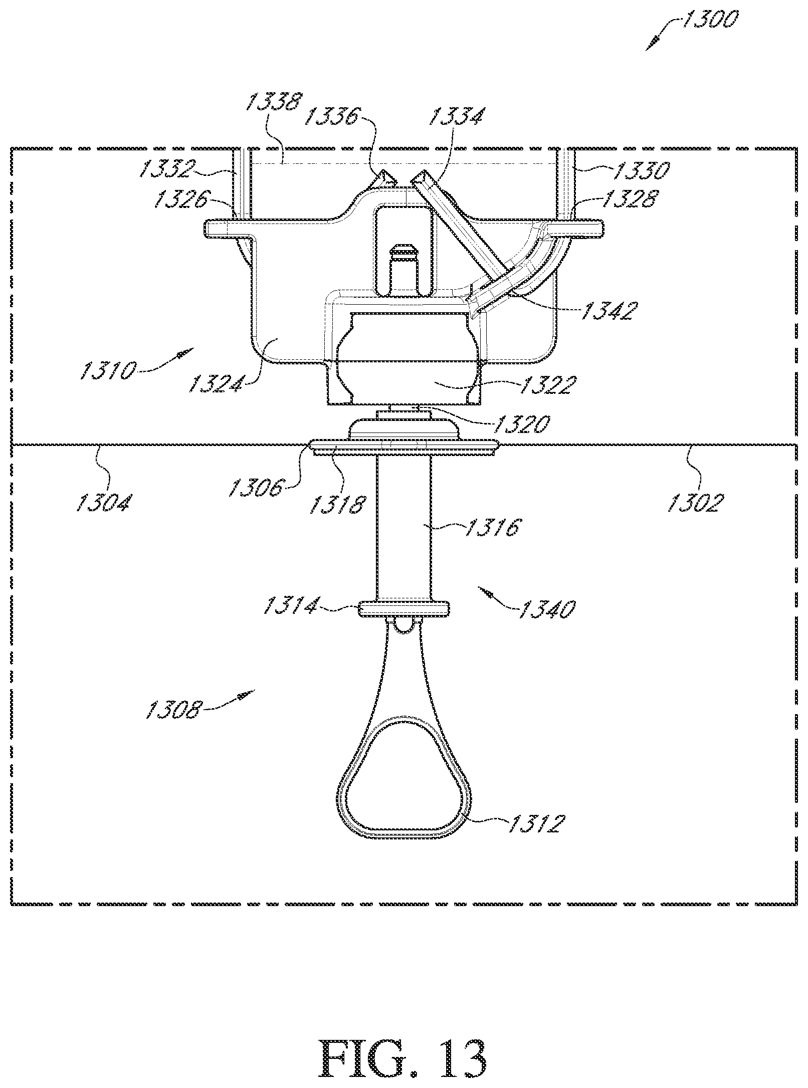 Patent US12460171 Figure 13 – Fluid mixing systems including helical mixing assembly with impeller attachment