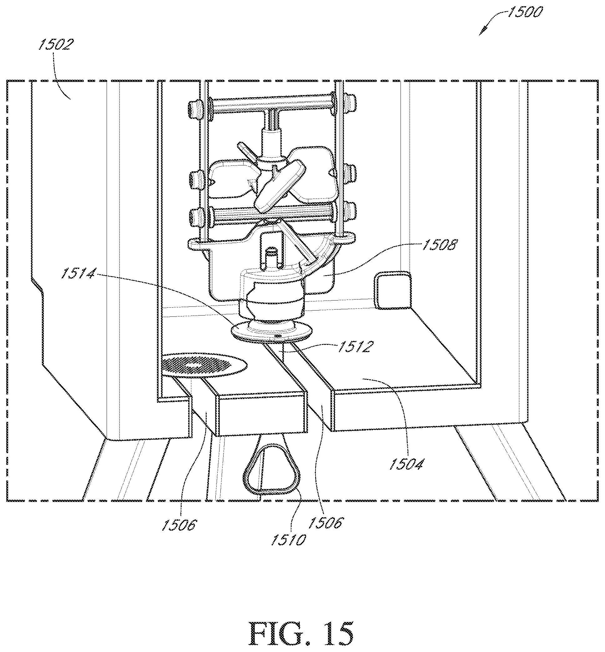 Patent US12460171 Figure 15 – Fluid mixing systems including helical mixing assembly with impeller attachment