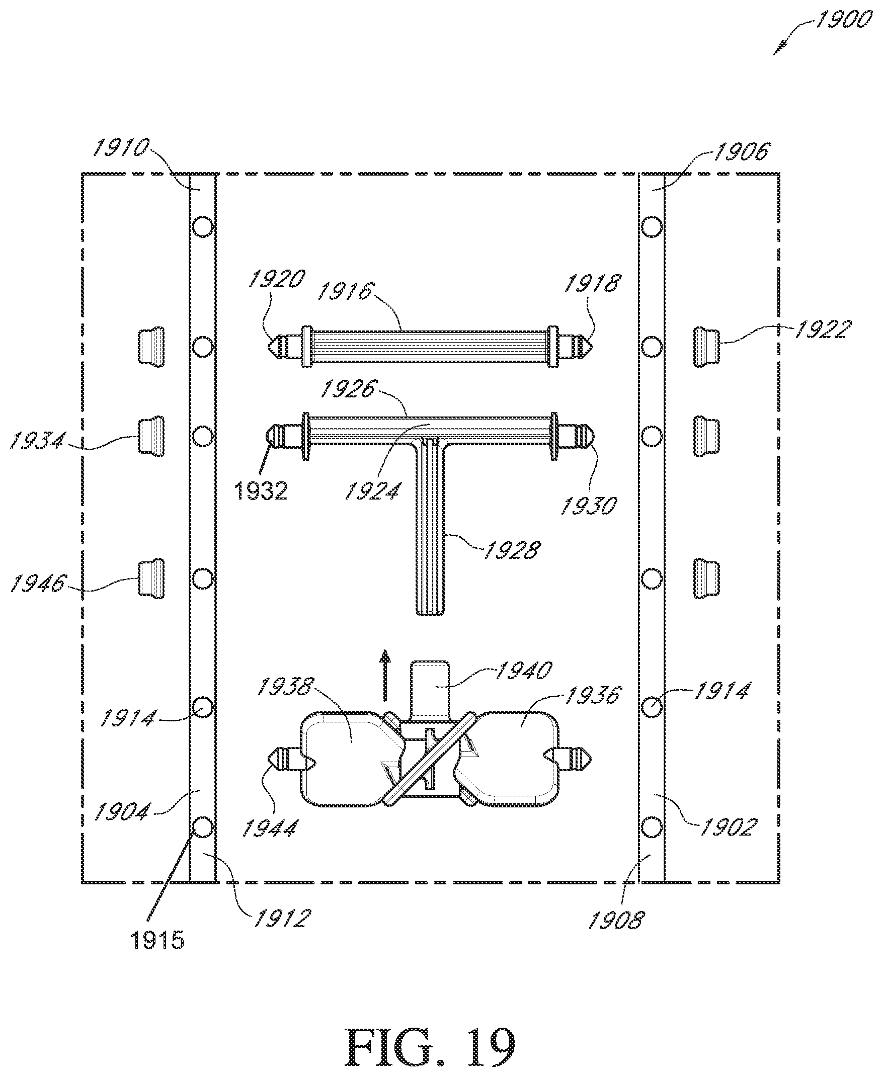 Patent US12460171 Figure 19 – Fluid mixing systems including helical mixing assembly with impeller attachment
