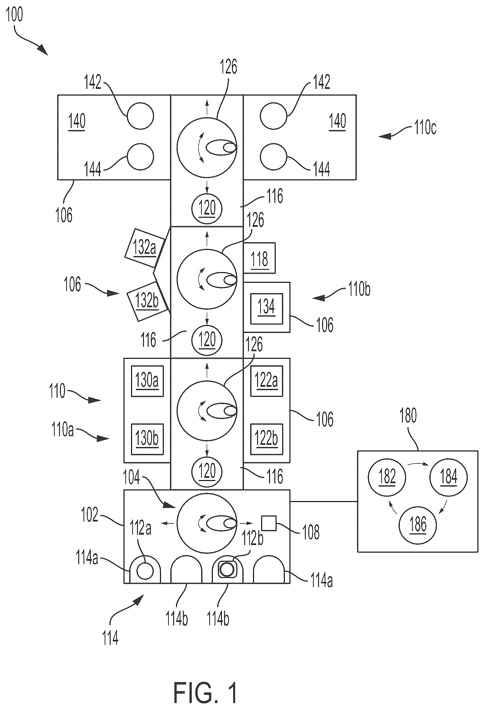 Patent US12460299 Figure 1 – Wet clean spray process chamber for substrates