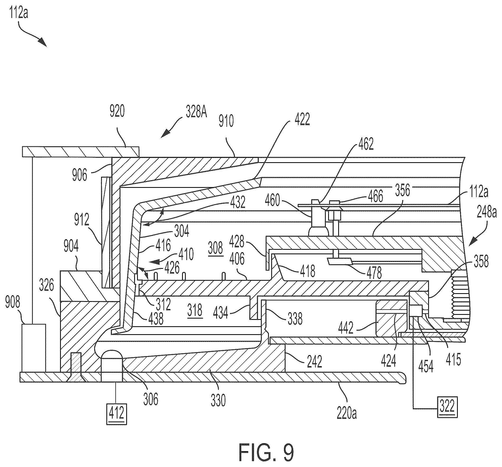 Patent US12460299 Figure 6 – Wet clean spray process chamber for substrates