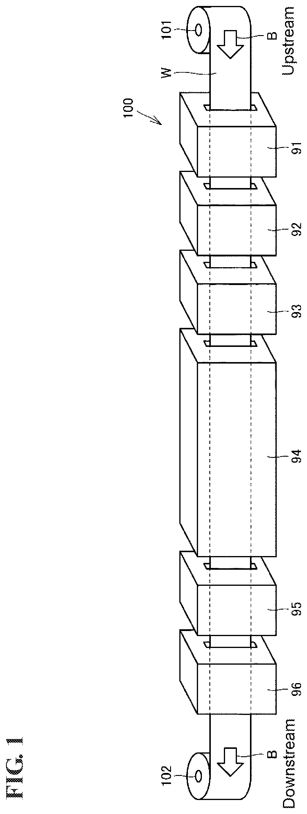 Patent US12460312 Figure 1 – Wet treatment apparatus and method of manufacturing flexible printed circuit board