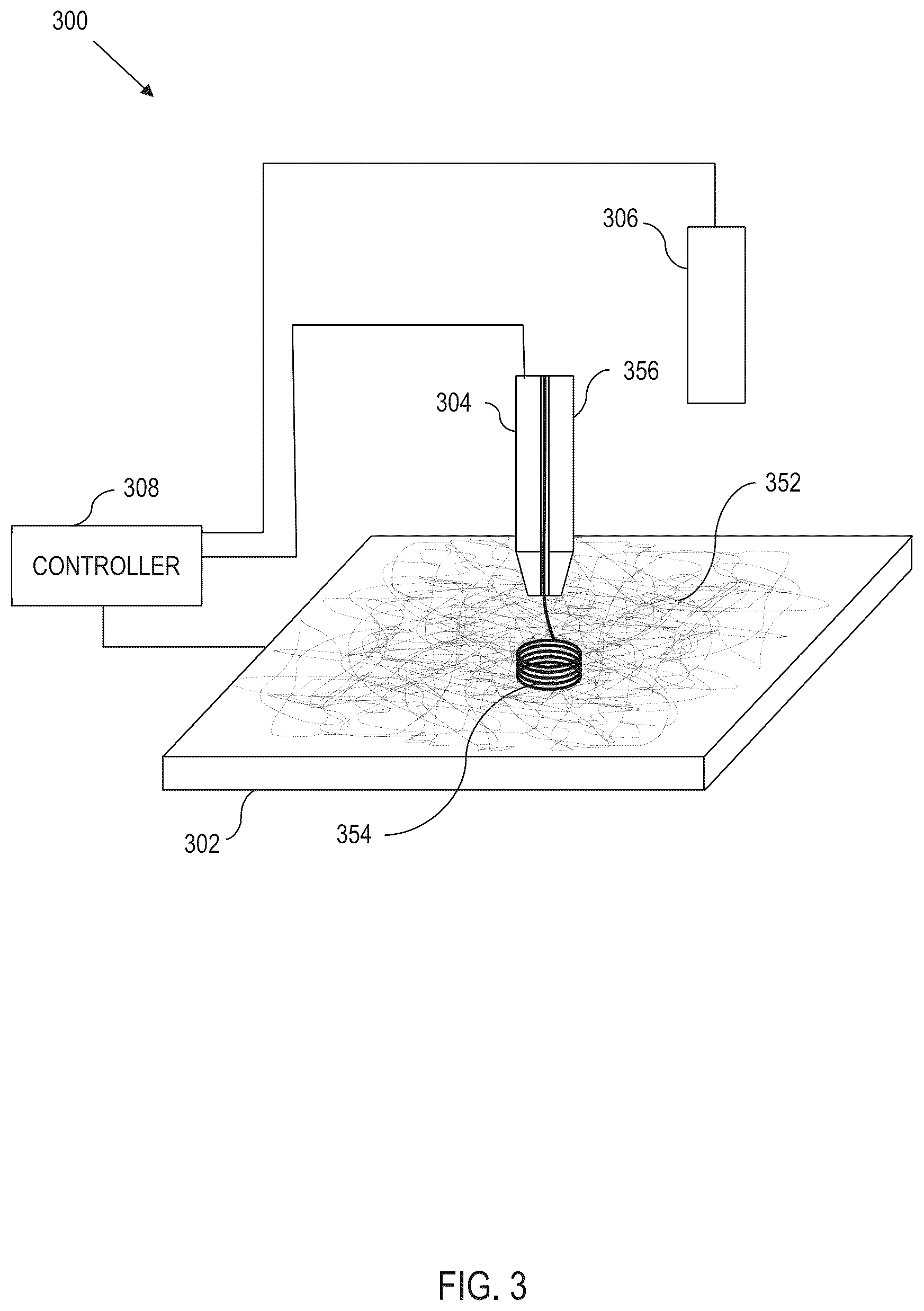 Patent US12460320 Figure 3 – Creating defined electrospun fiber geometries