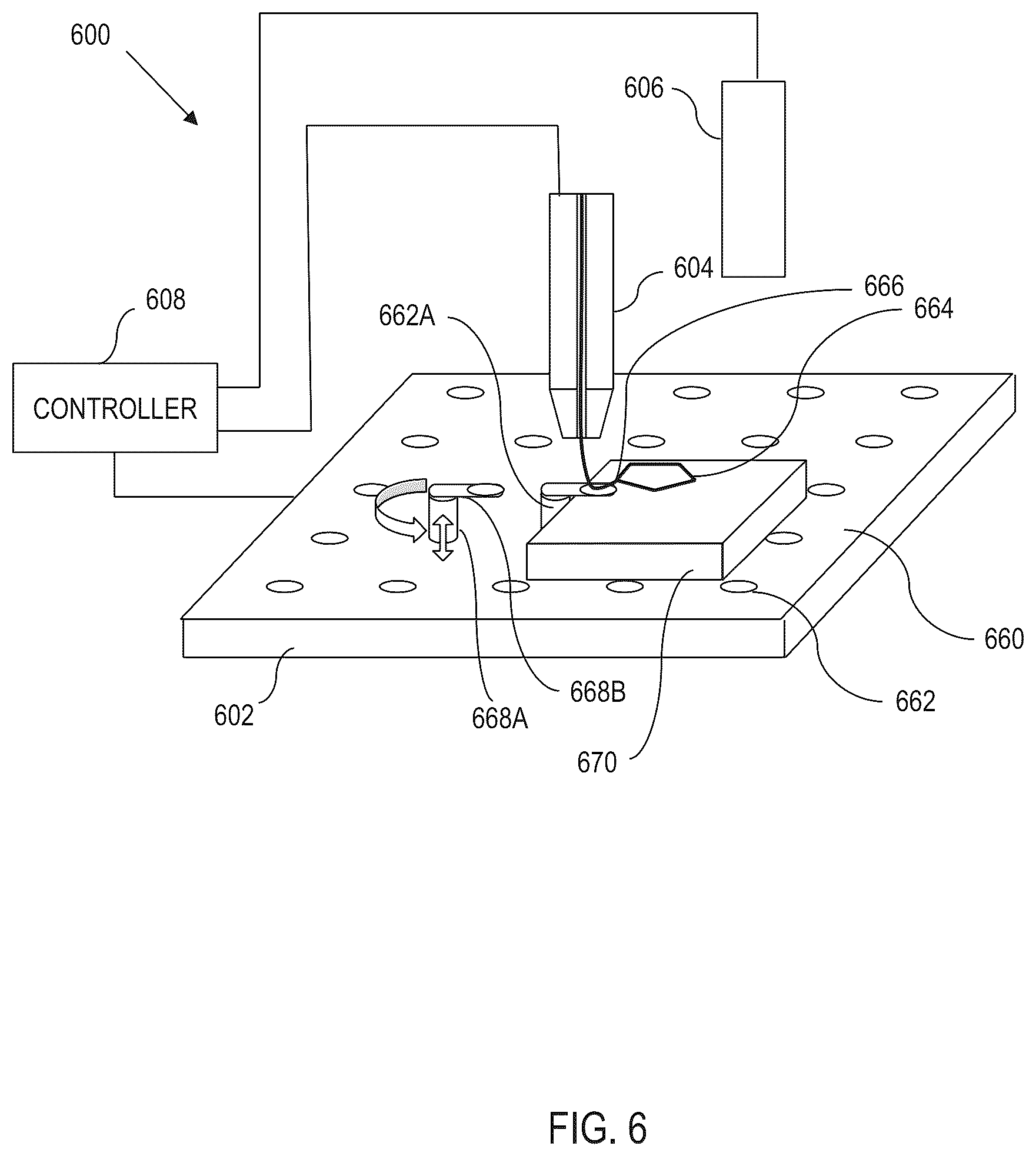 Patent US12460320 Figure 6 – Creating defined electrospun fiber geometries