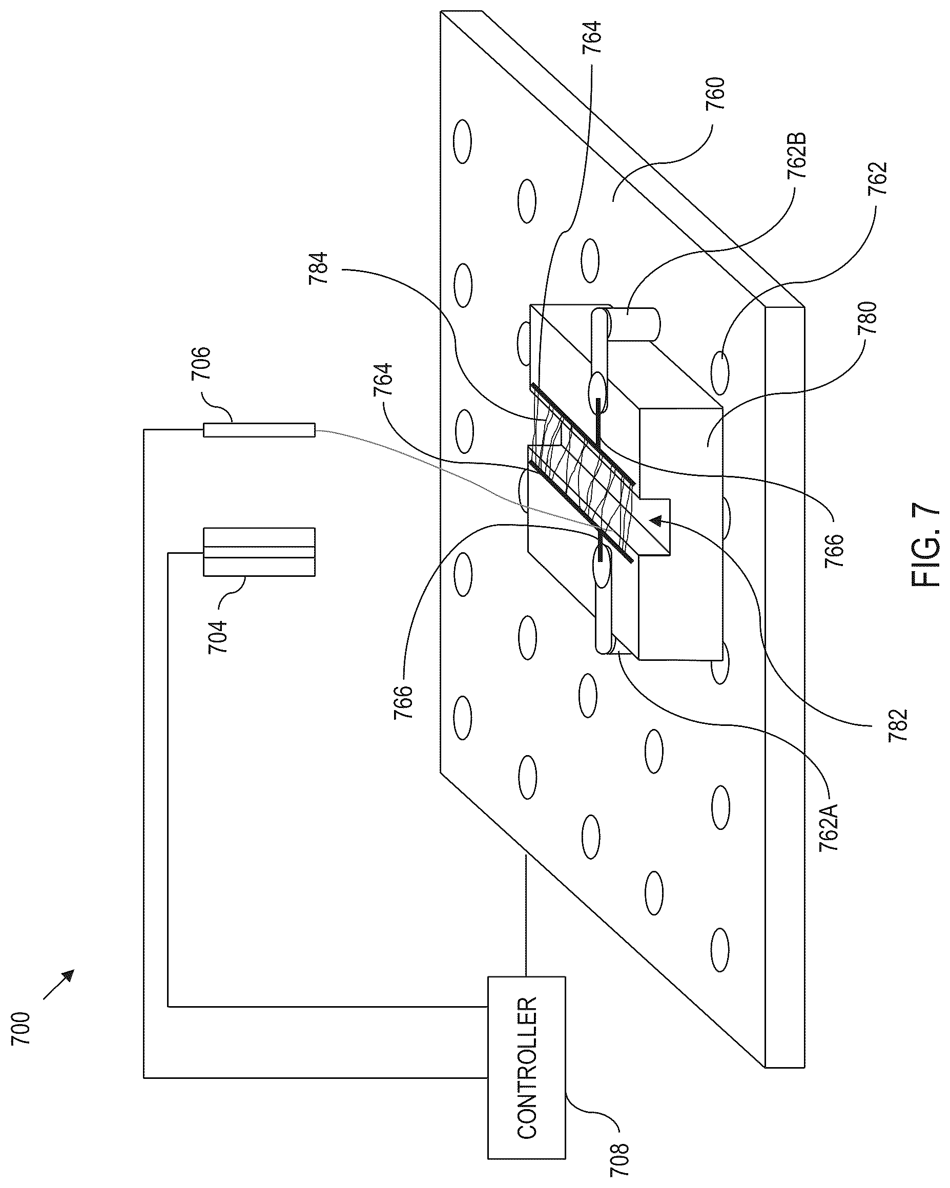 Patent US12460320 Figure 7 – Creating defined electrospun fiber geometries