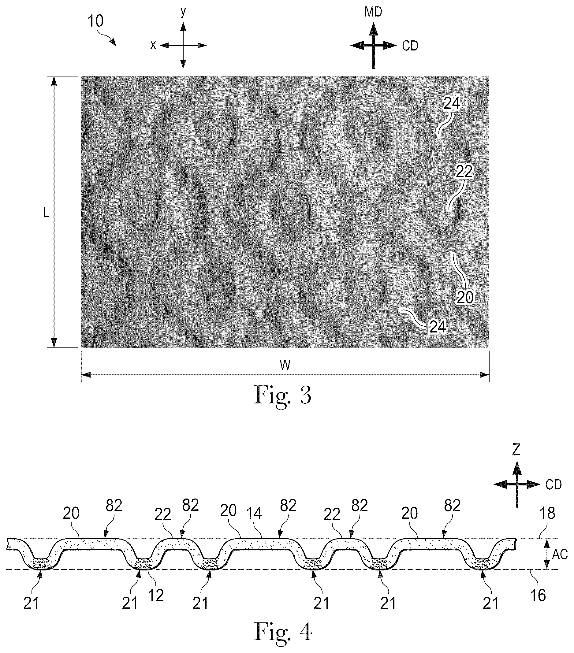 Patent US12460321 Figure 2 – Shaped nonwoven