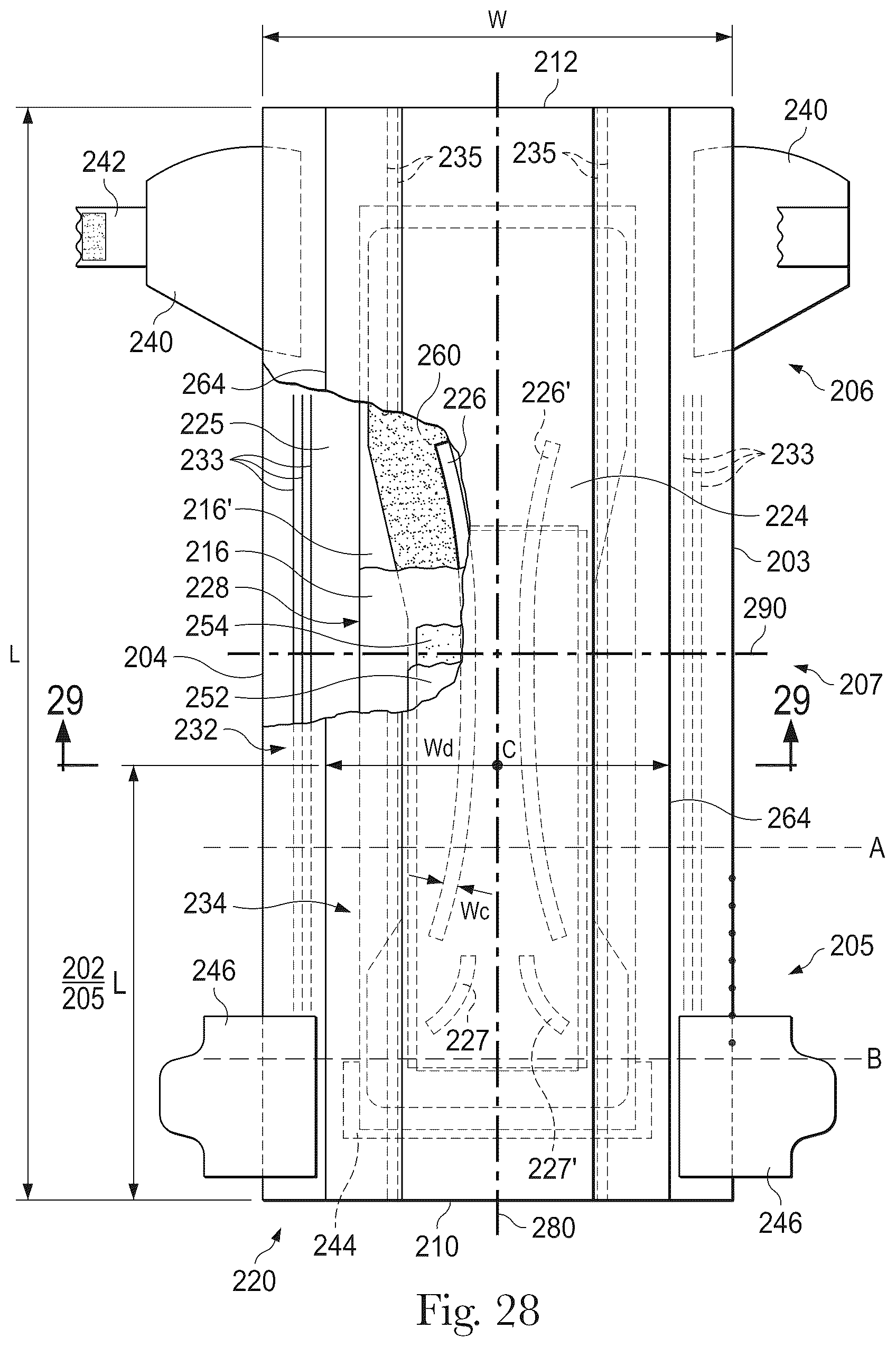 Patent US12460321 Figure 19 – Shaped nonwoven