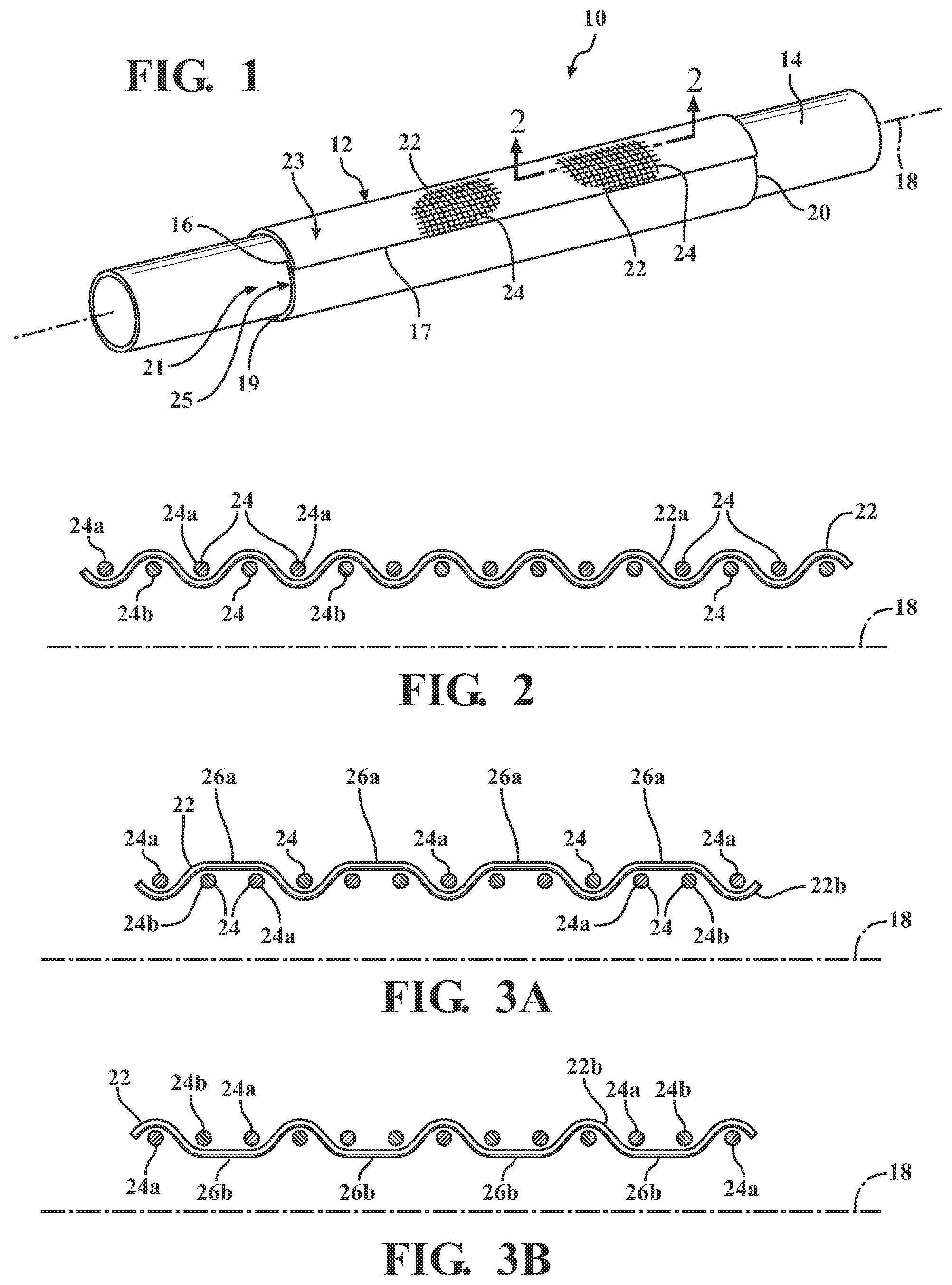 Patent US12460324 Figure 1 – Wrappable, woven, abrasion and EMI resistant sleeve
