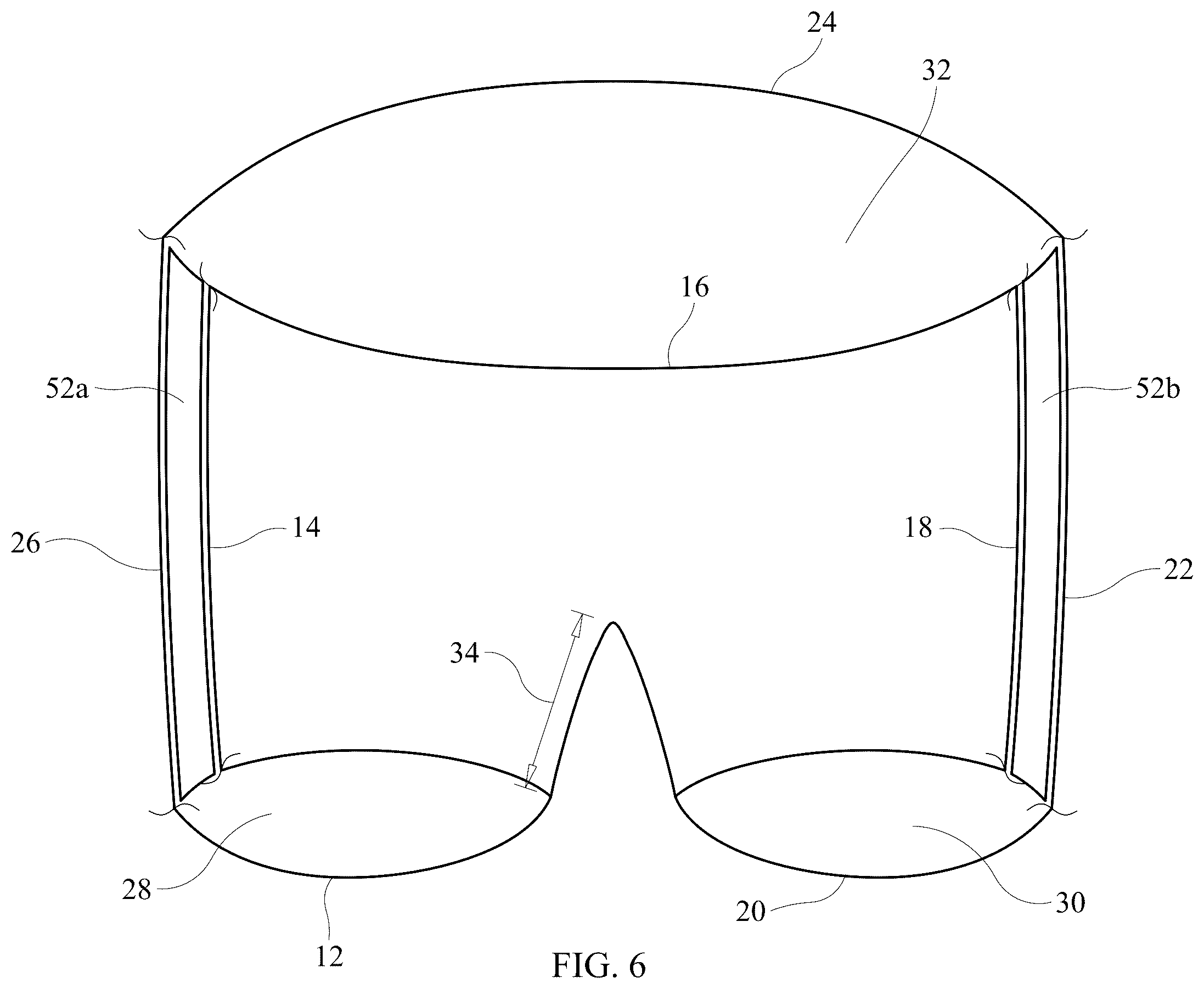 Patent US12460326 Figure 6 – One-piece knitted article for lower portion of human body and methods for knitting same