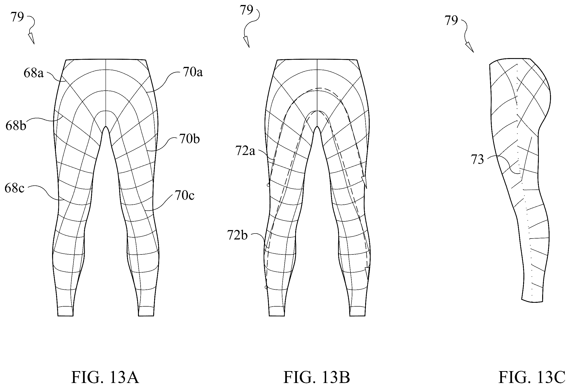 Patent US12460326 Figure 20 – One-piece knitted article for lower portion of human body and methods for knitting same