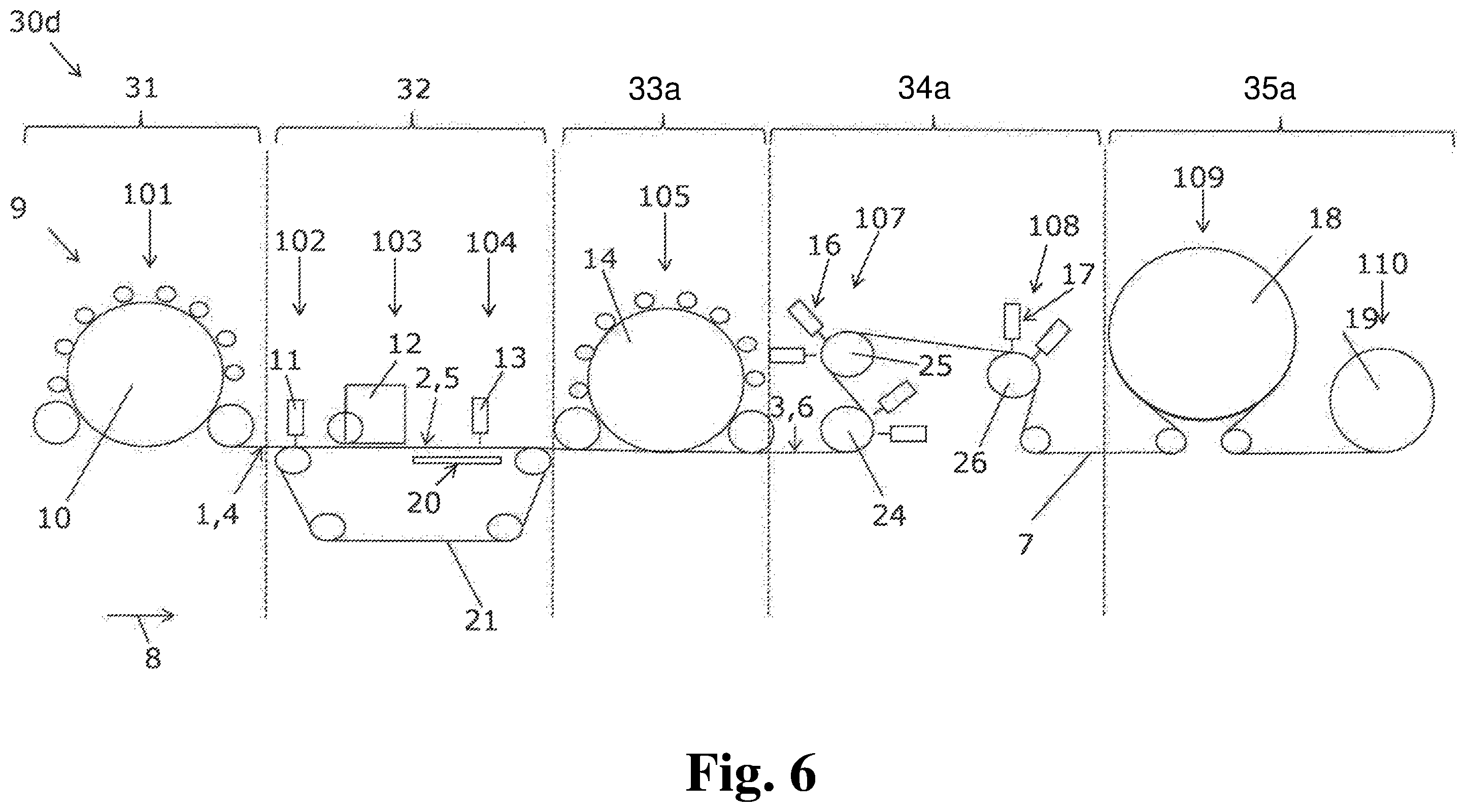 Patent US12460329 Figure 6 – Method for producing a composite nonwoven fabric and device for producing a composite nonwoven fabric