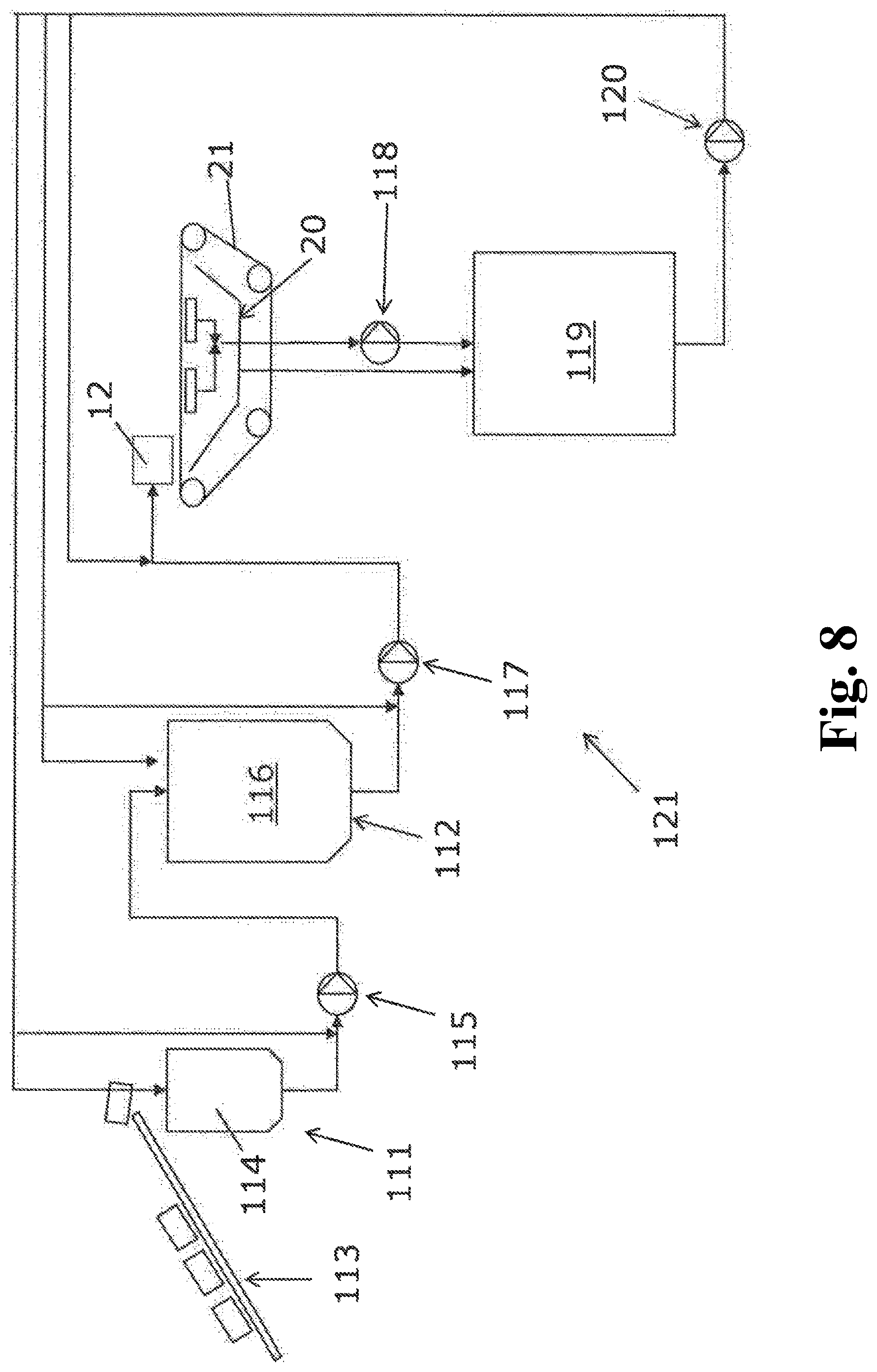 Patent US12460329 Figure 8 – Method for producing a composite nonwoven fabric and device for producing a composite nonwoven fabric