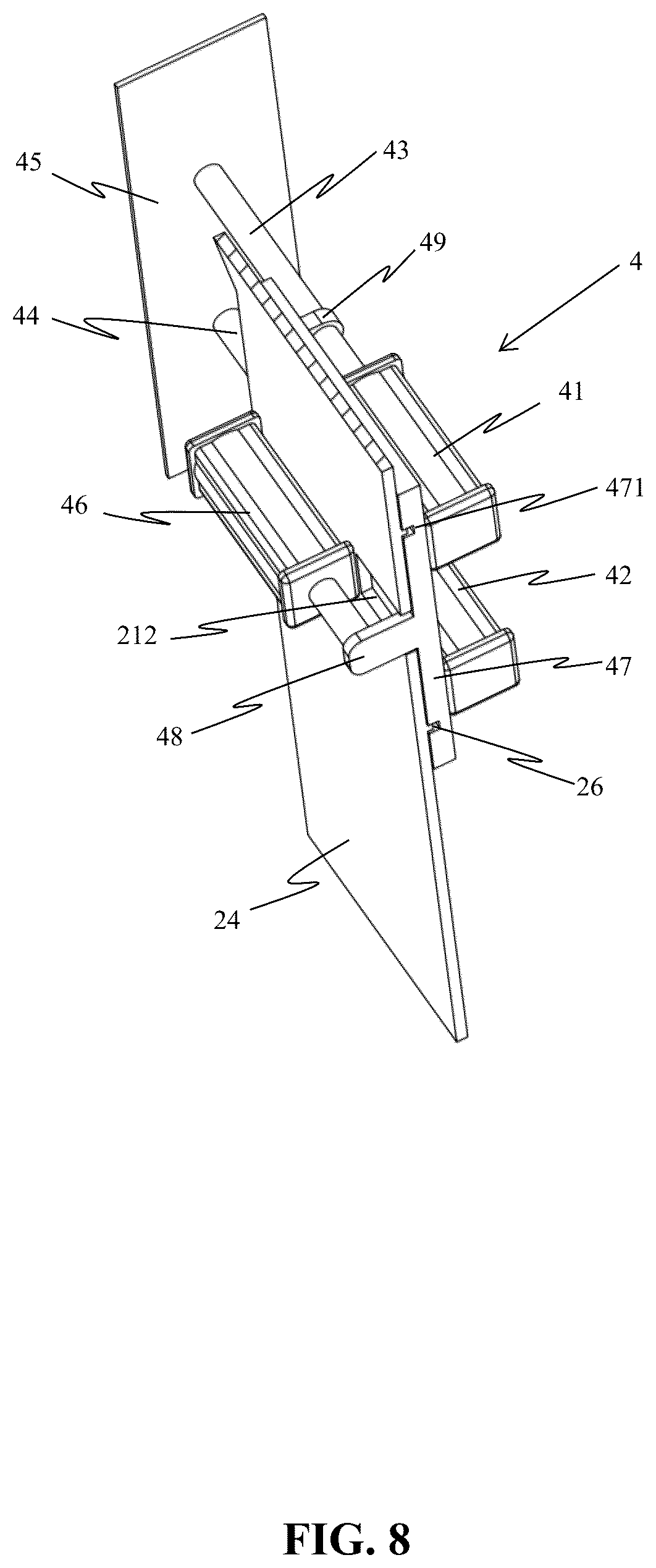 Patent US12460331 Figure 8 – Right-angle needle-punching mechanisms and needle-punching devices