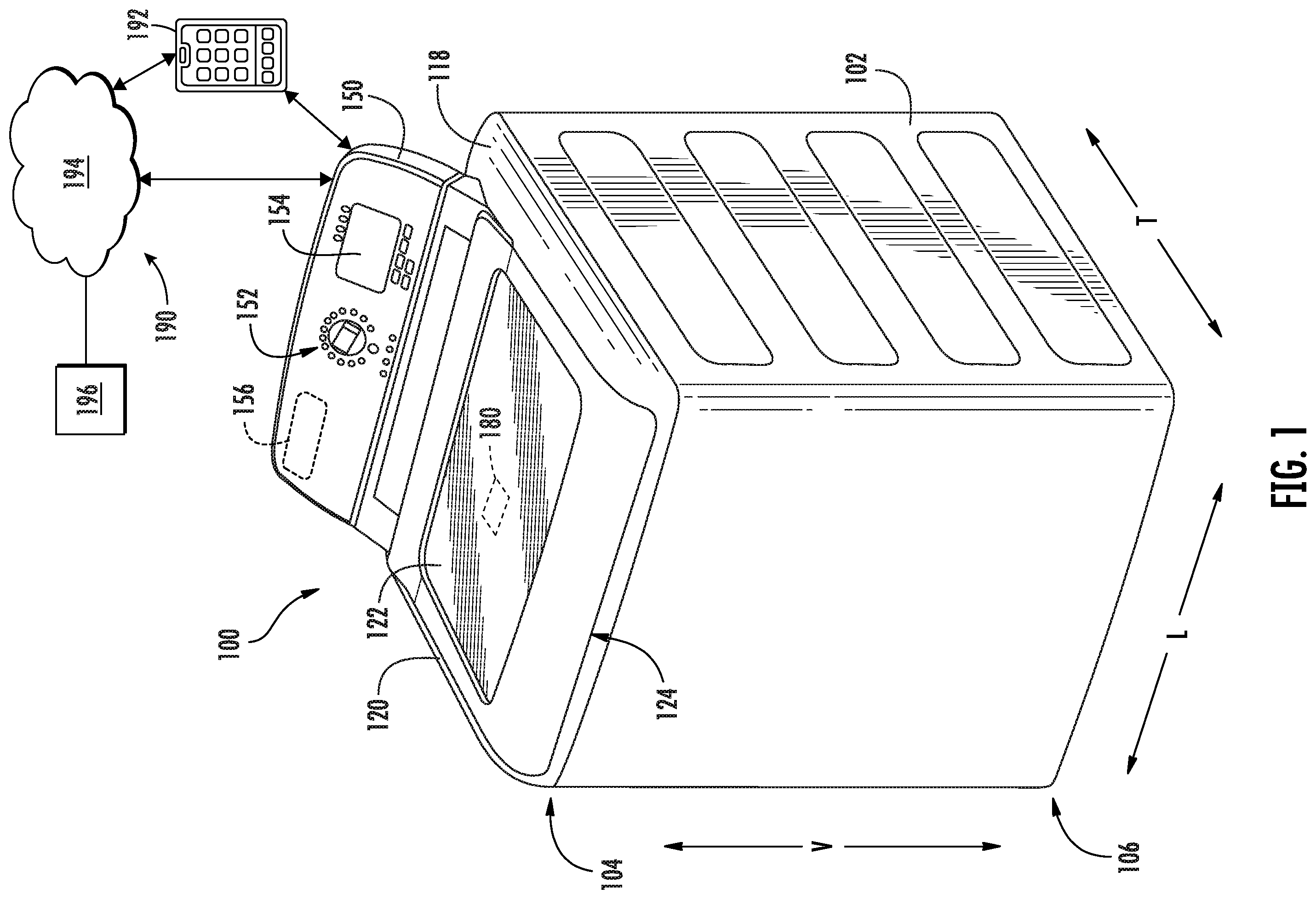 Patent US12460335 — Systems and methods for automatic dispensing of wash additives in a washing machine appliance — Figure 1