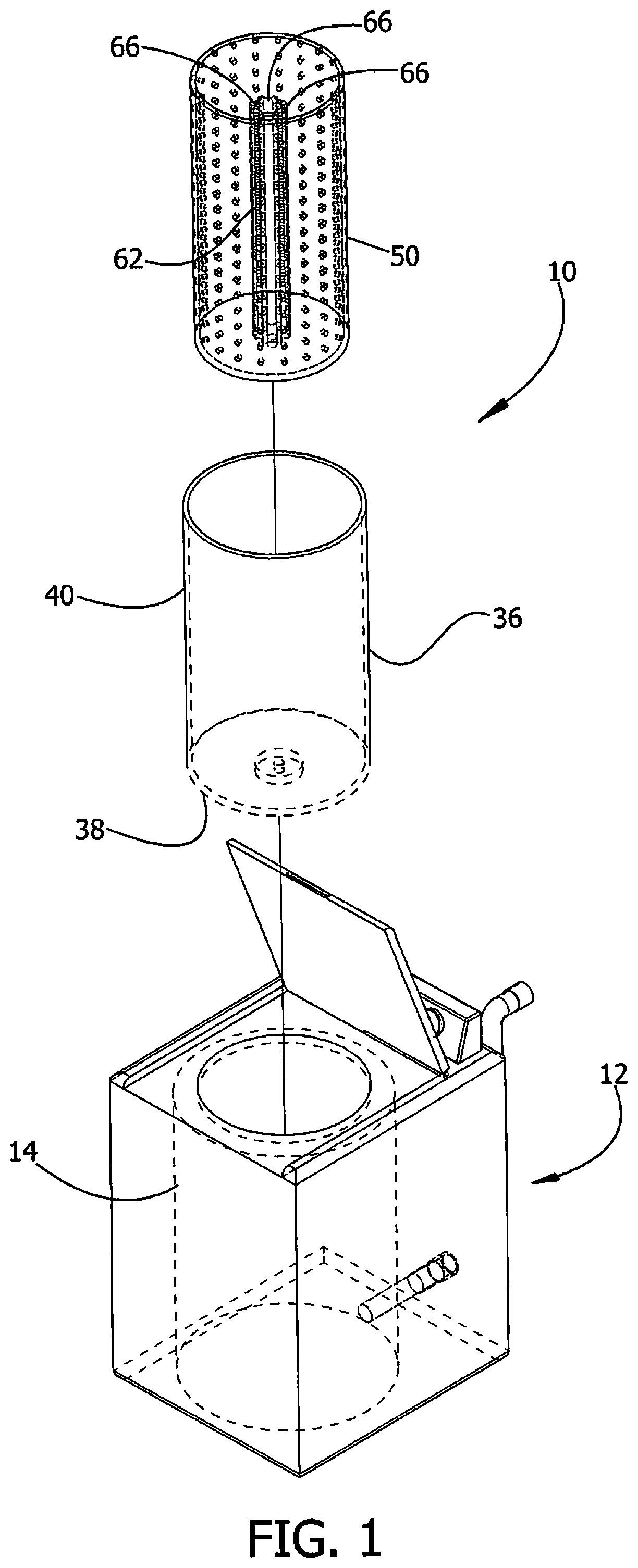 Patent US12460341 — Washing machine device — Figure 1