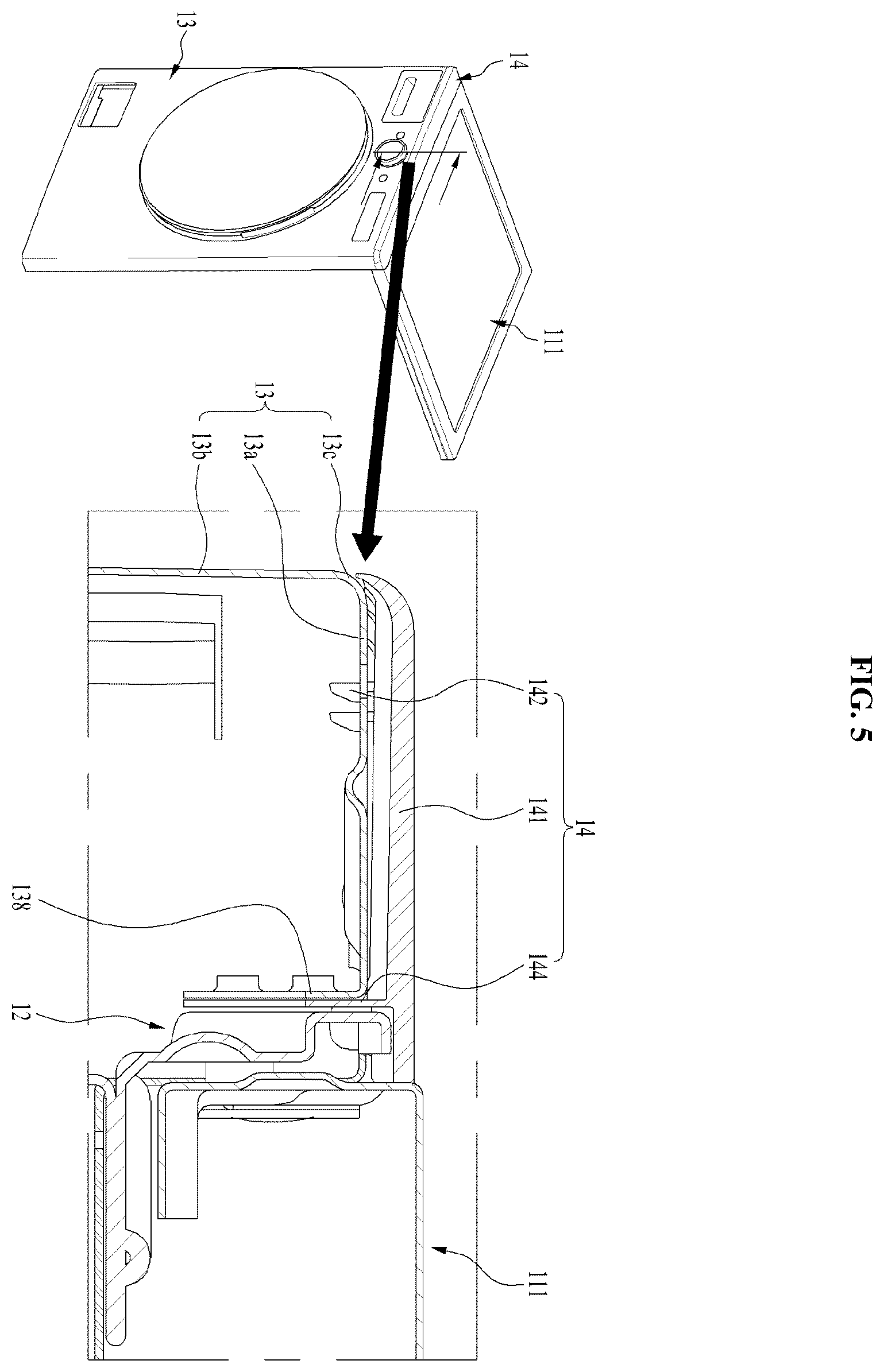 Patent US12460342 Figure 5 – Clothes treatment apparatus