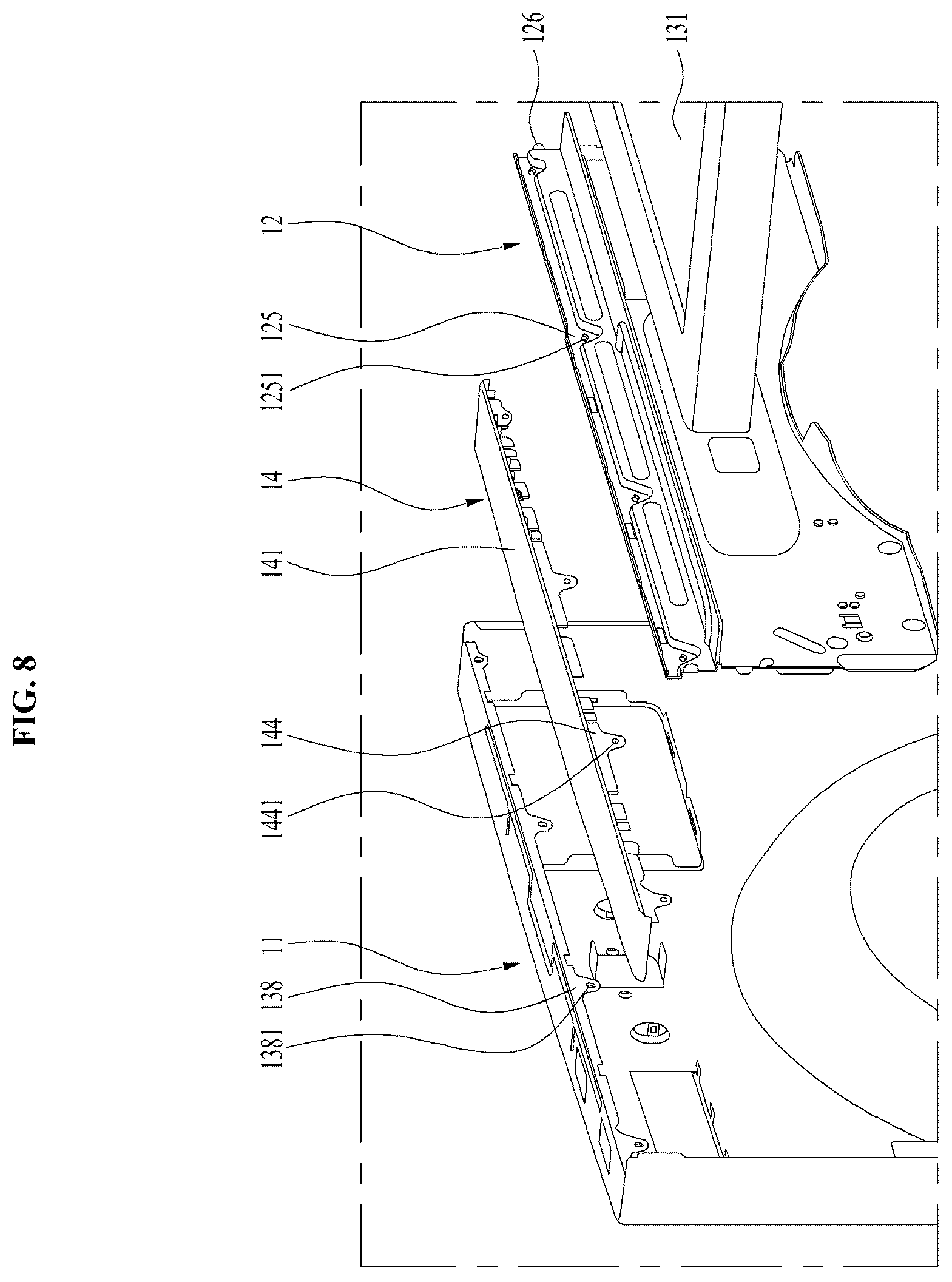 Patent US12460342 Figure 8 – Clothes treatment apparatus