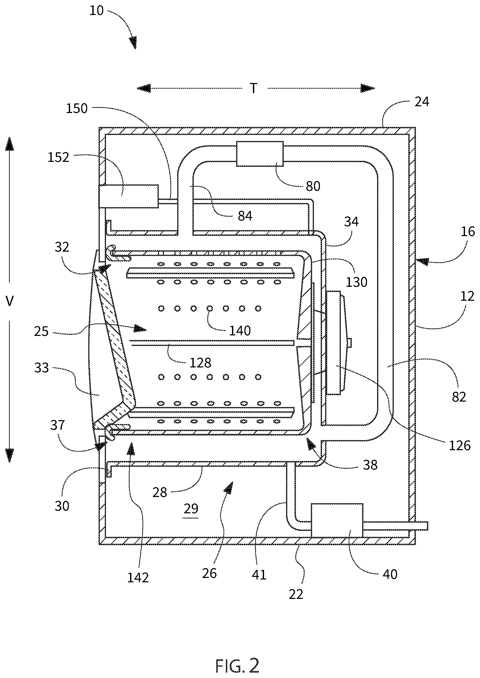 Patent US12460343 Figure 2 – Laundry appliance filter assembly retention latch