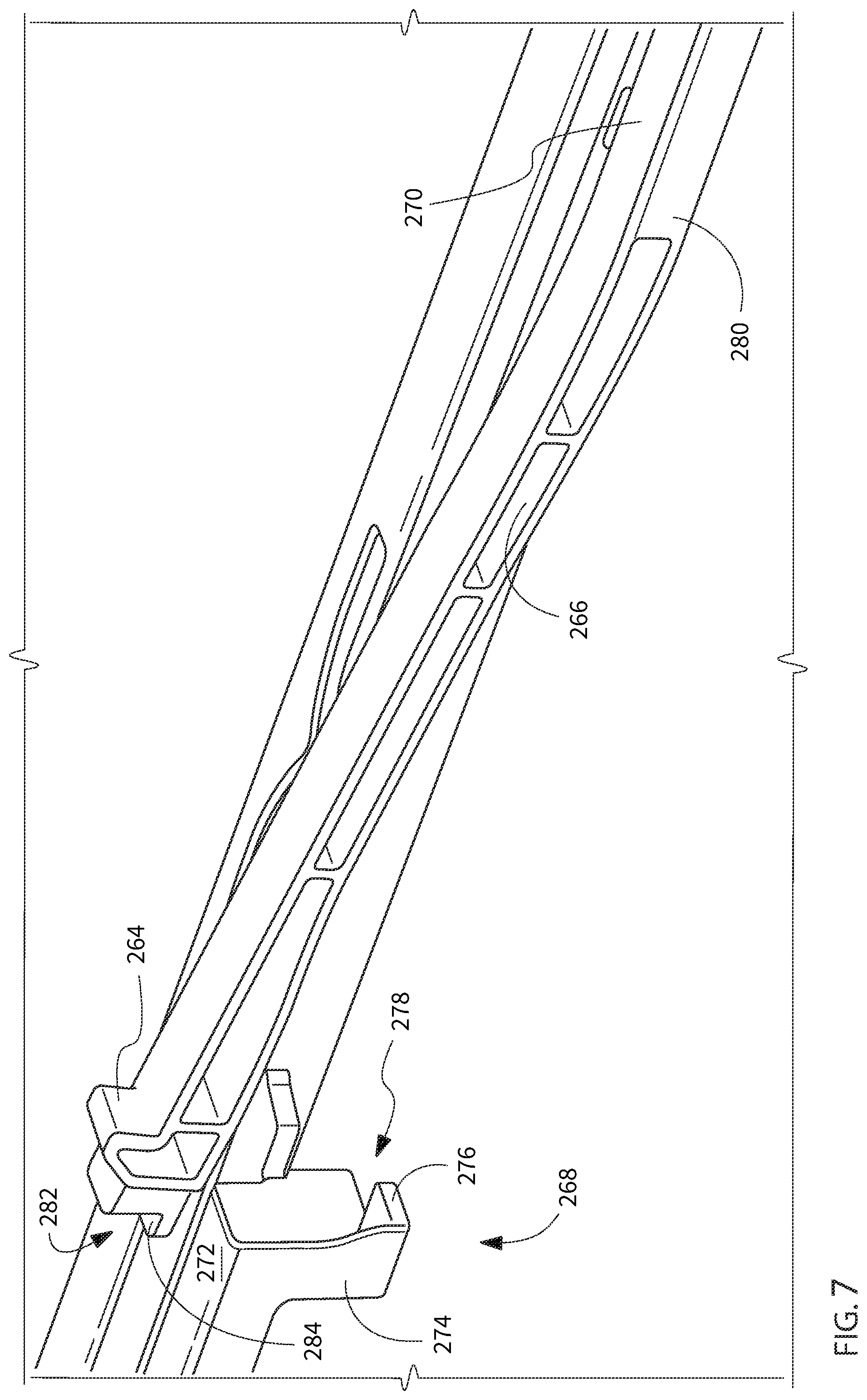 Patent US12460343 Figure 7 – Laundry appliance filter assembly retention latch