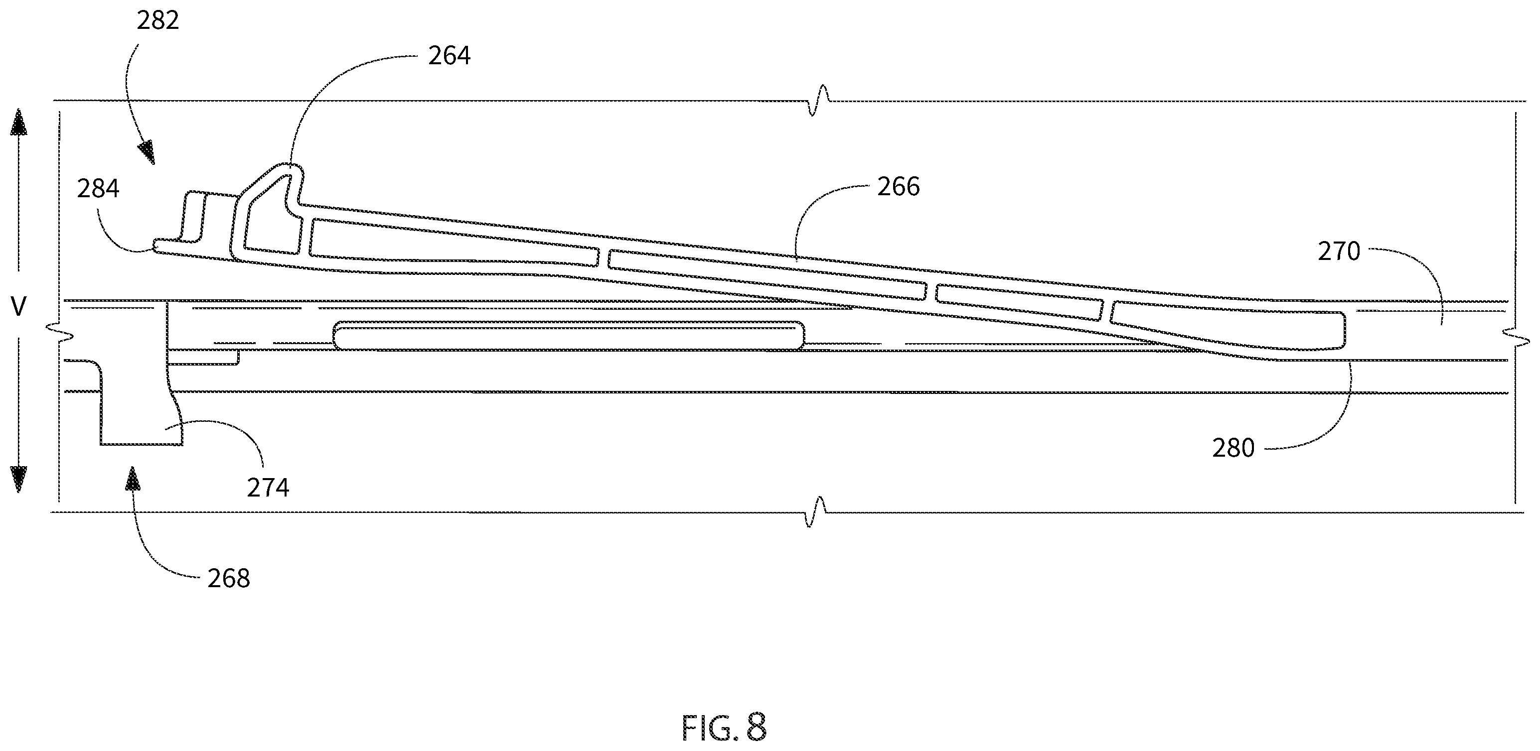 Patent US12460343 Figure 8 – Laundry appliance filter assembly retention latch