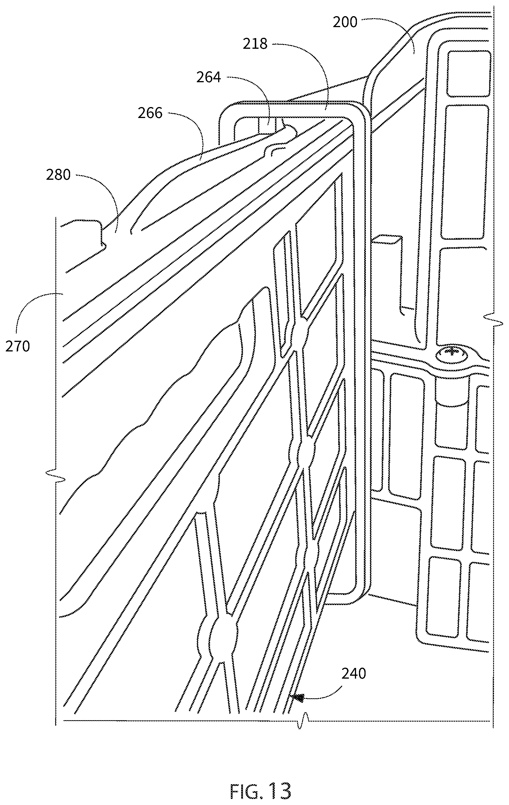Patent US12460343 Figure 13 – Laundry appliance filter assembly retention latch