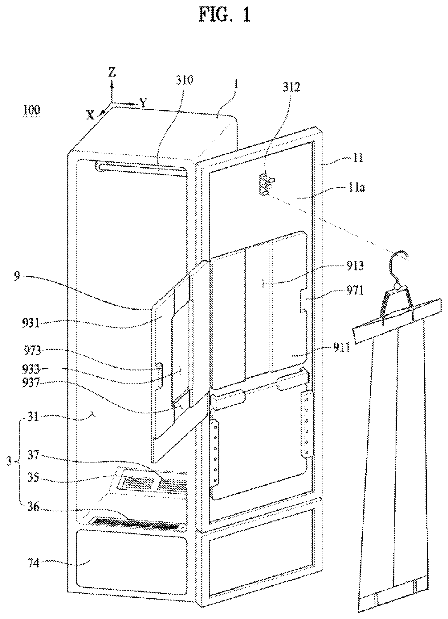 Patent US12460345 — Laundry treating apparatus — Figure 1