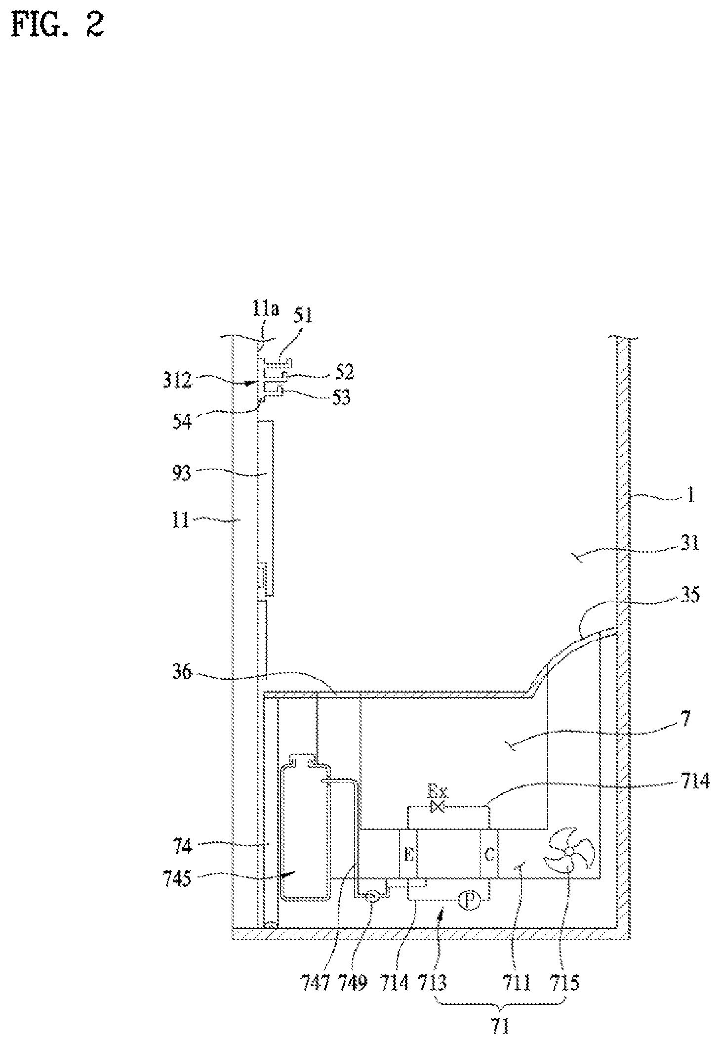 Patent US12460345 Figure 2 – Laundry treating apparatus
