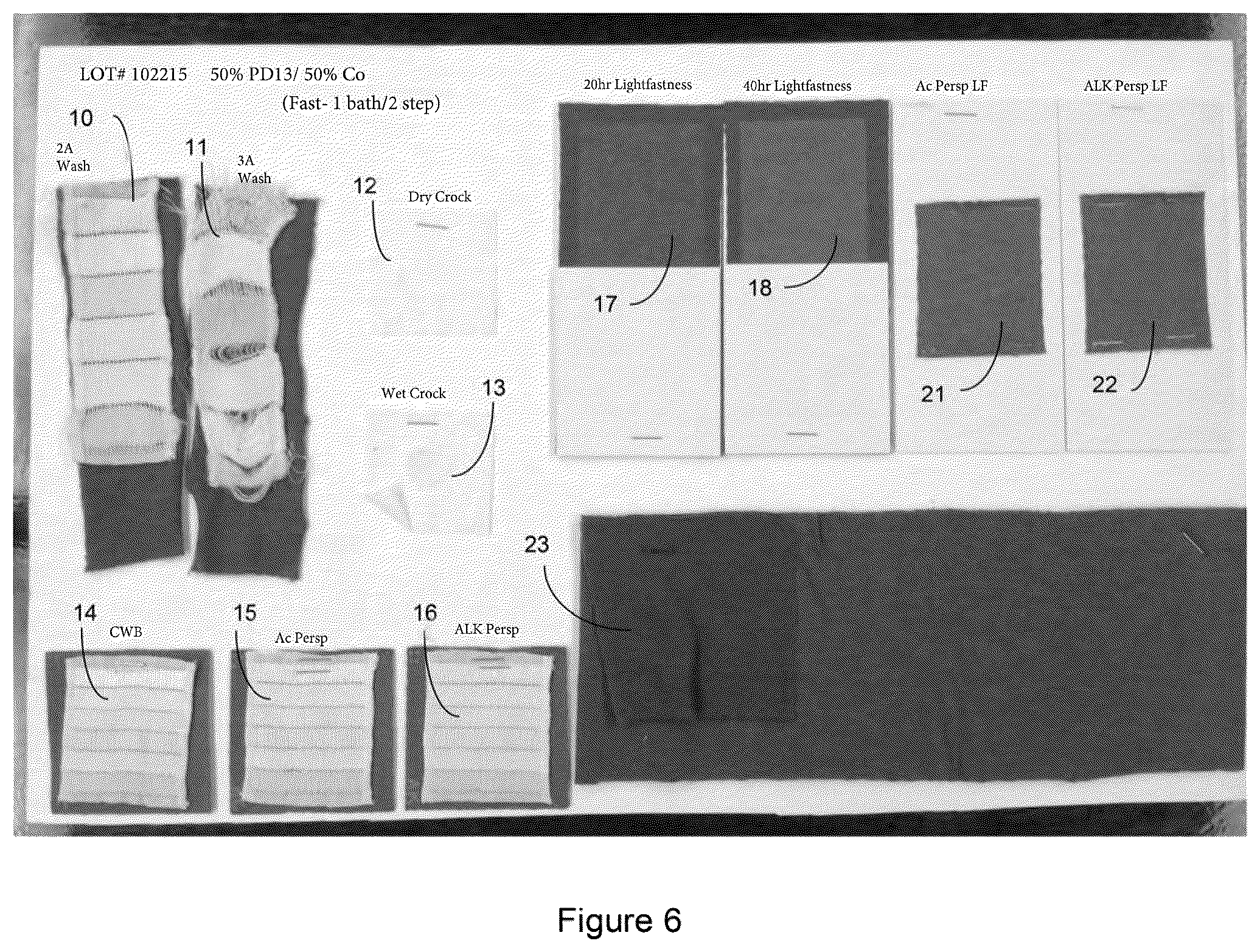 Patent US12460348 Figure 6 – Polyester composition with improved dyeing properties