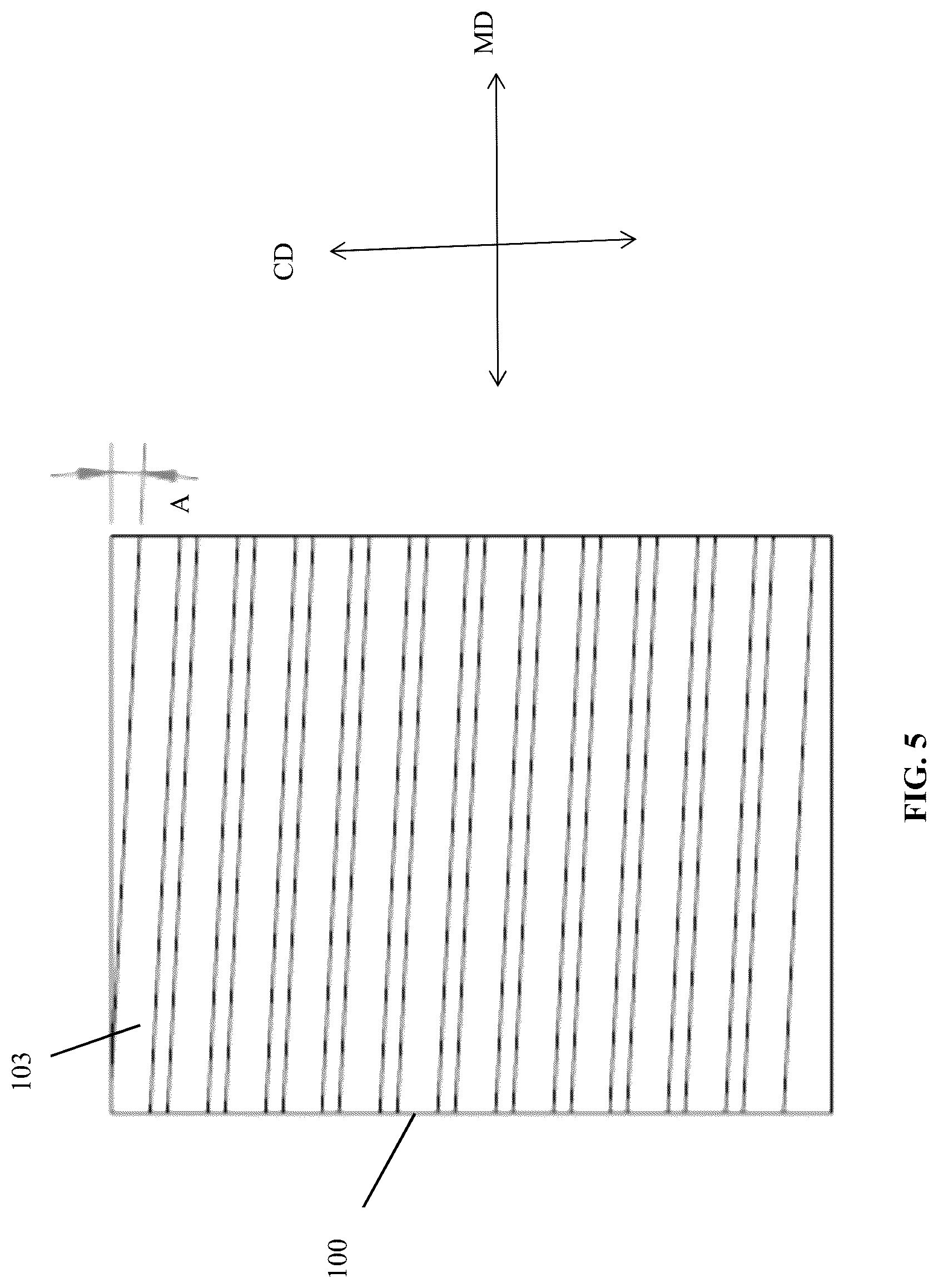 Patent US12460351 Figure 5 – Belt or fabric including polymeric layer for papermaking machine