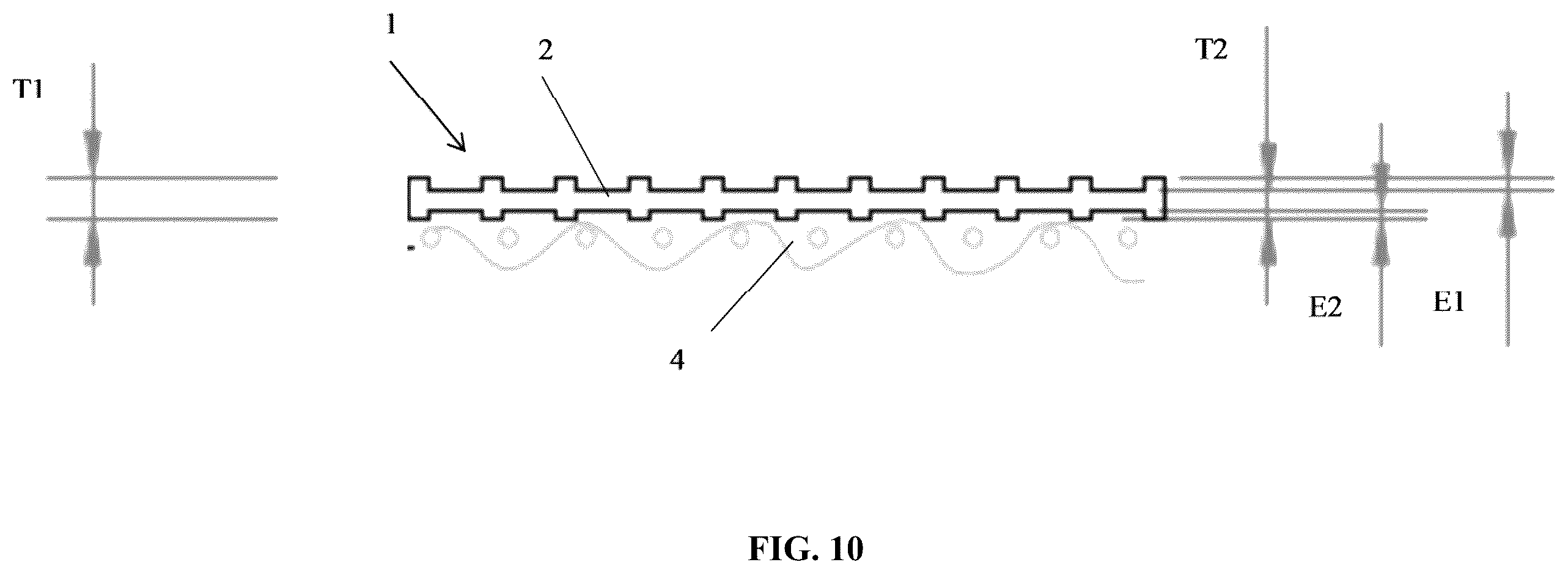 Patent US12460351 Figure 10 – Belt or fabric including polymeric layer for papermaking machine