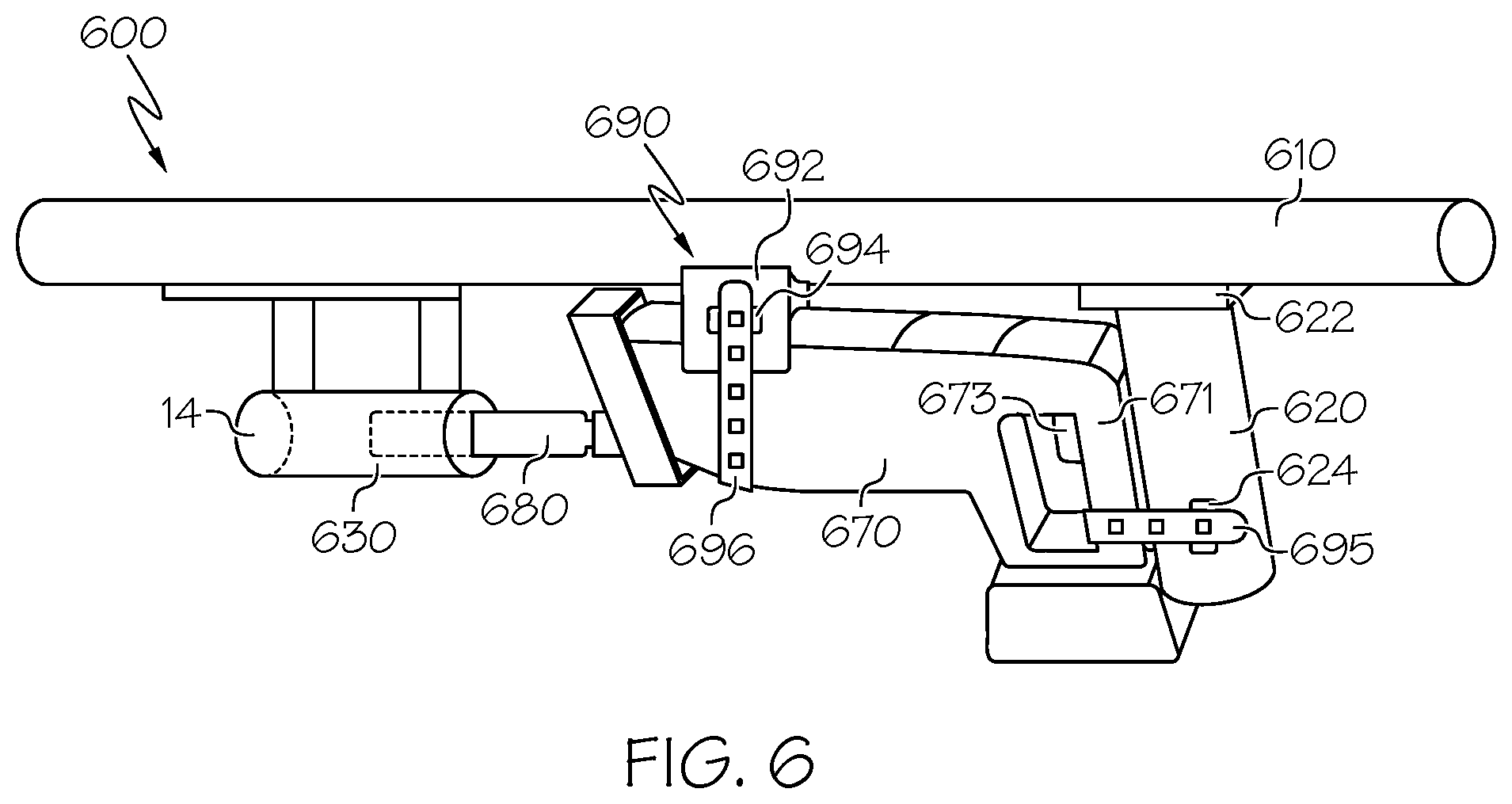 Patent US12460358 Figure 6 – Multi-purpose vibratory concrete tool