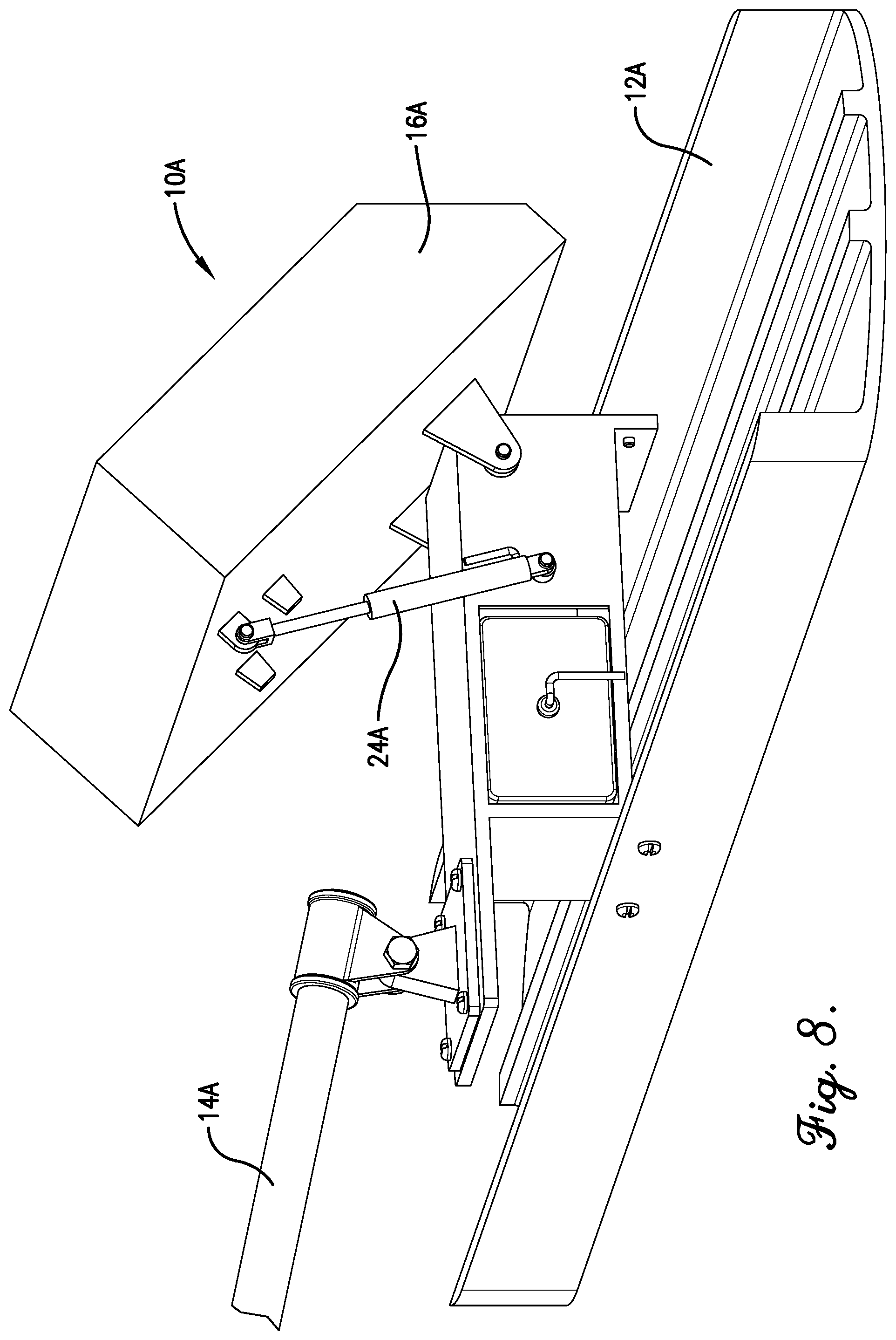 Patent US12460359 Figure 8 – Concrete finishing tool