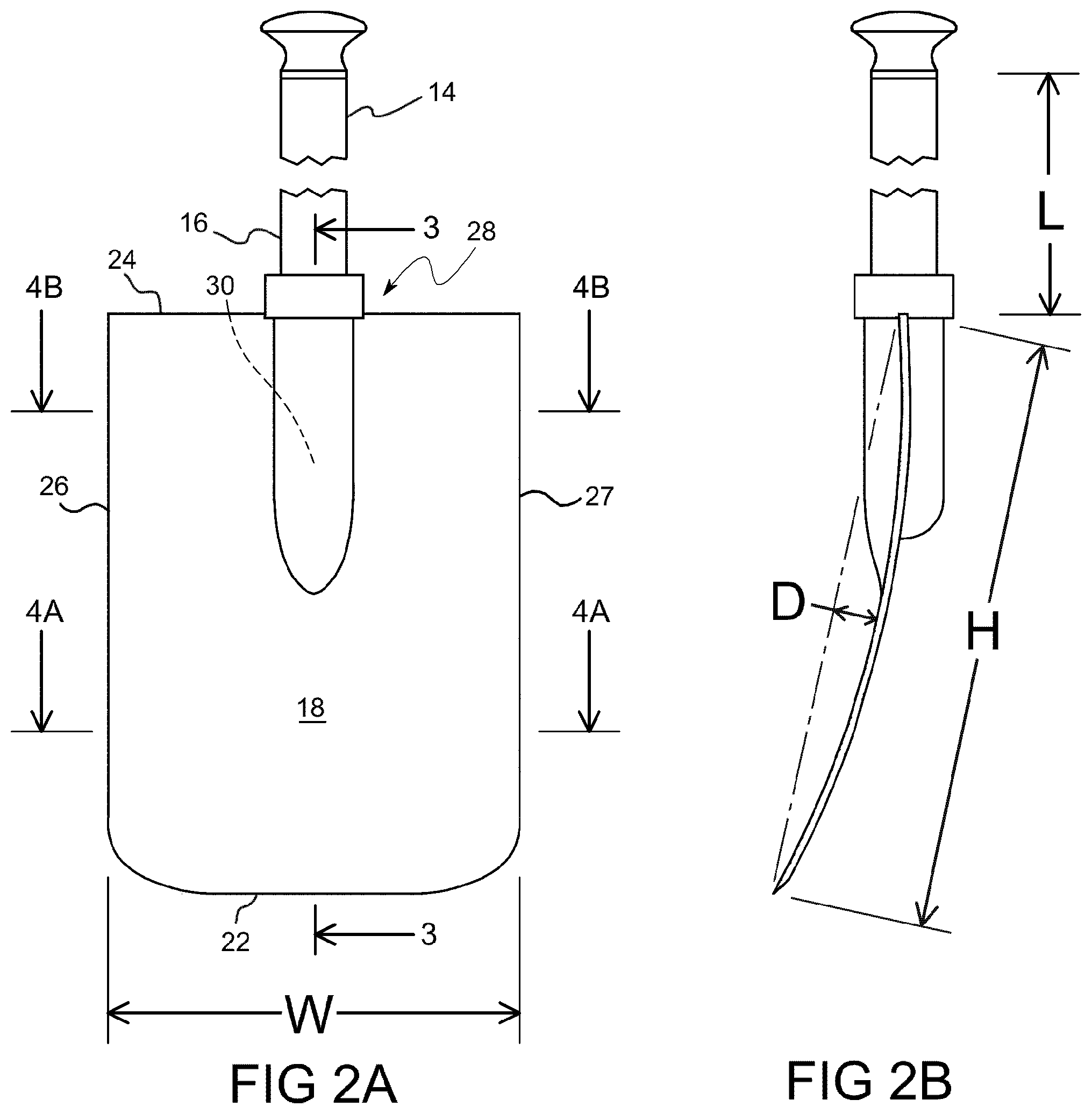 Patent US12460362 Figure 2 – Snow oar for manually clearing snow and ice
