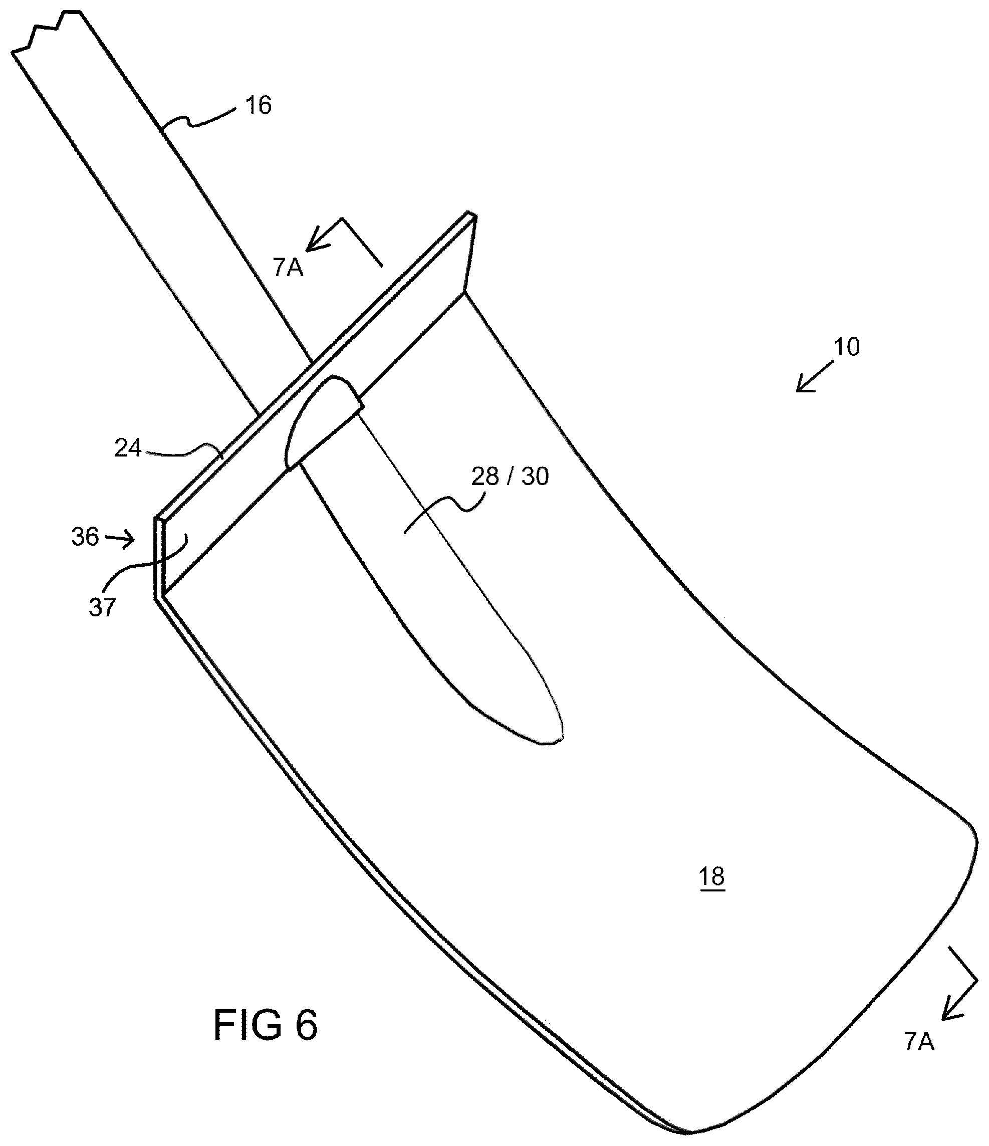 Patent US12460362 Figure 5 – Snow oar for manually clearing snow and ice
