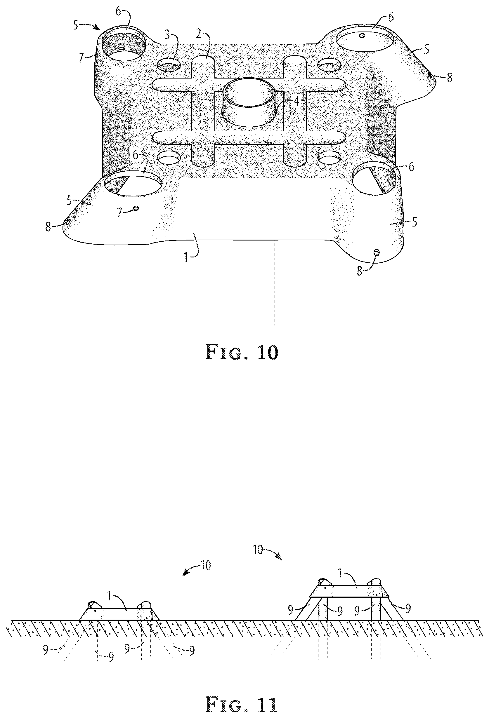 Patent US12460366 Figure 7 – Reticulated driven micropile footing system