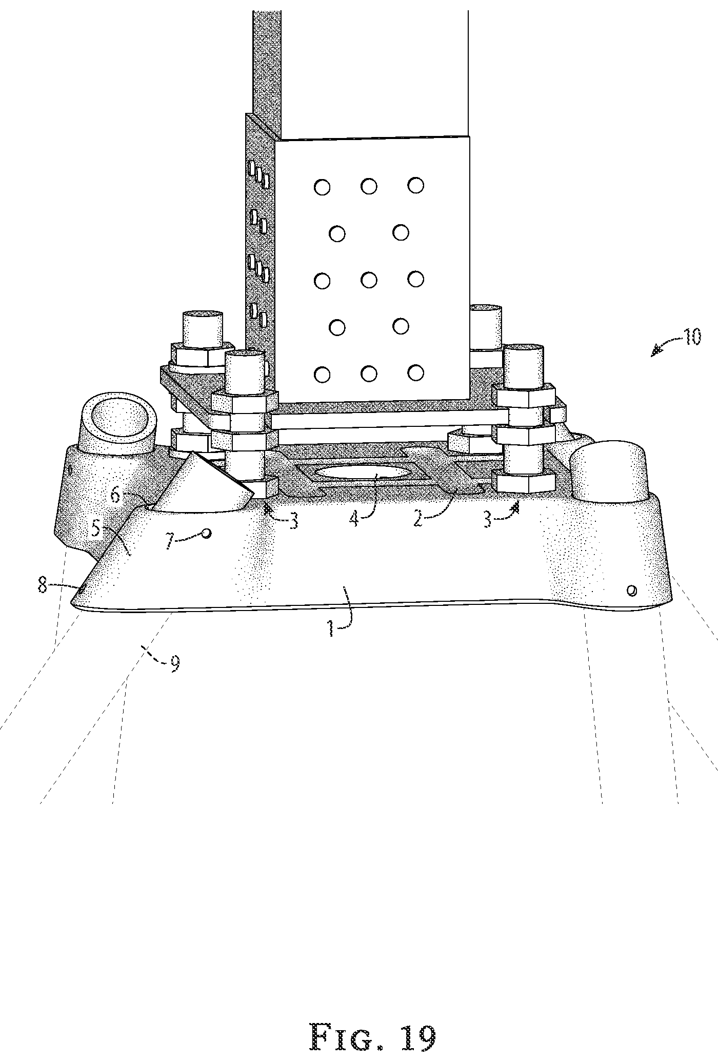 Patent US12460366 Figure 11 – Reticulated driven micropile footing system