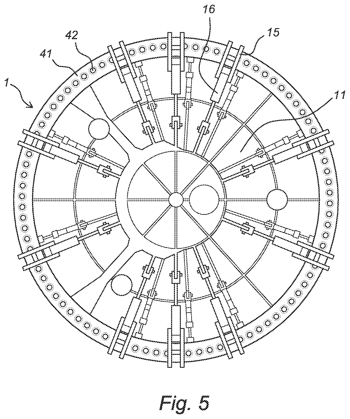 Patent US12460367 Figure 4 – Method for anchoring a hollow tubular element in a water bottom, and assembly of the tubular element and a closing body