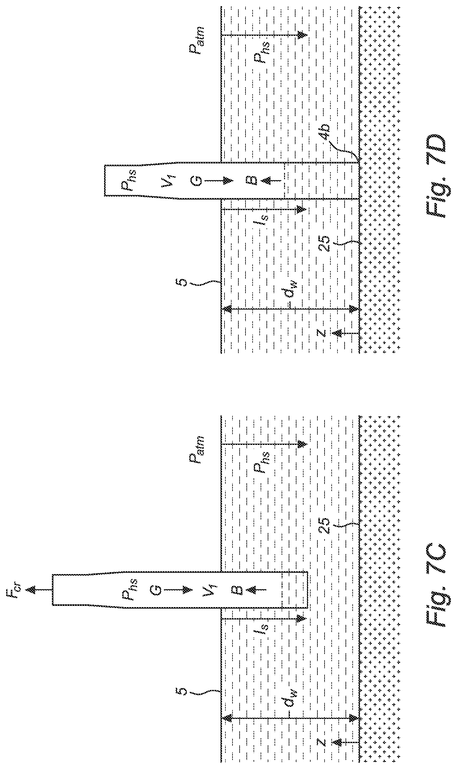 Patent US12460367 Figure 7 – Method for anchoring a hollow tubular element in a water bottom, and assembly of the tubular element and a closing body