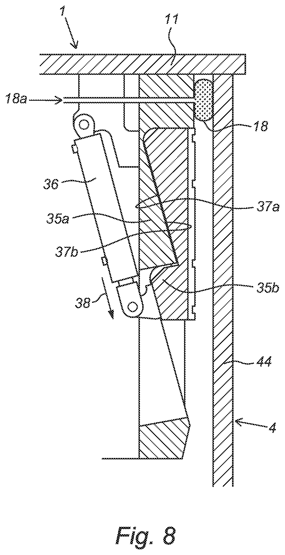 Patent US12460367 Figure 9 – Method for anchoring a hollow tubular element in a water bottom, and assembly of the tubular element and a closing body