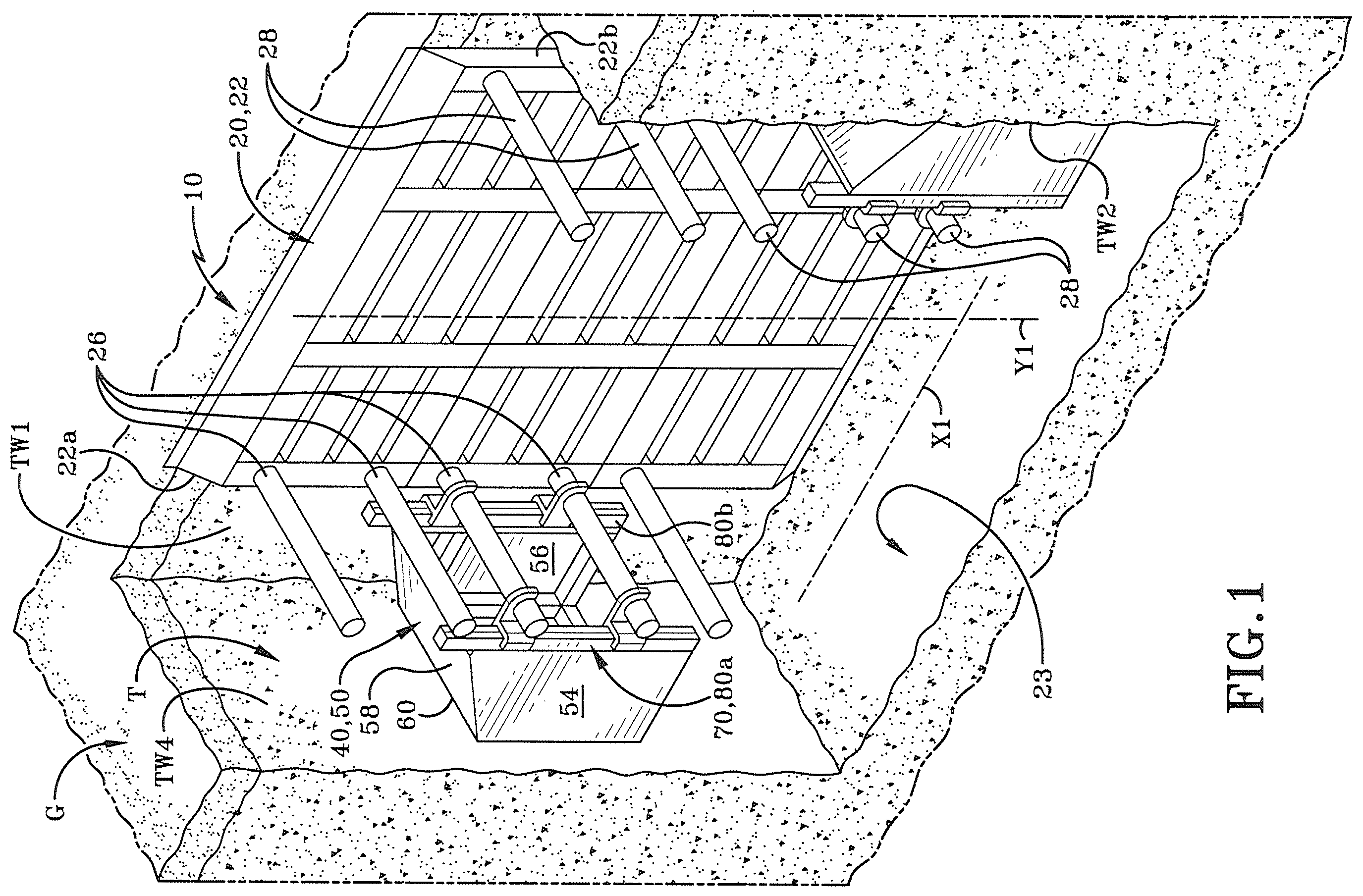 Patent US12460368 Figure 1 – End cap assembly for a trench box and method of utilization thereof