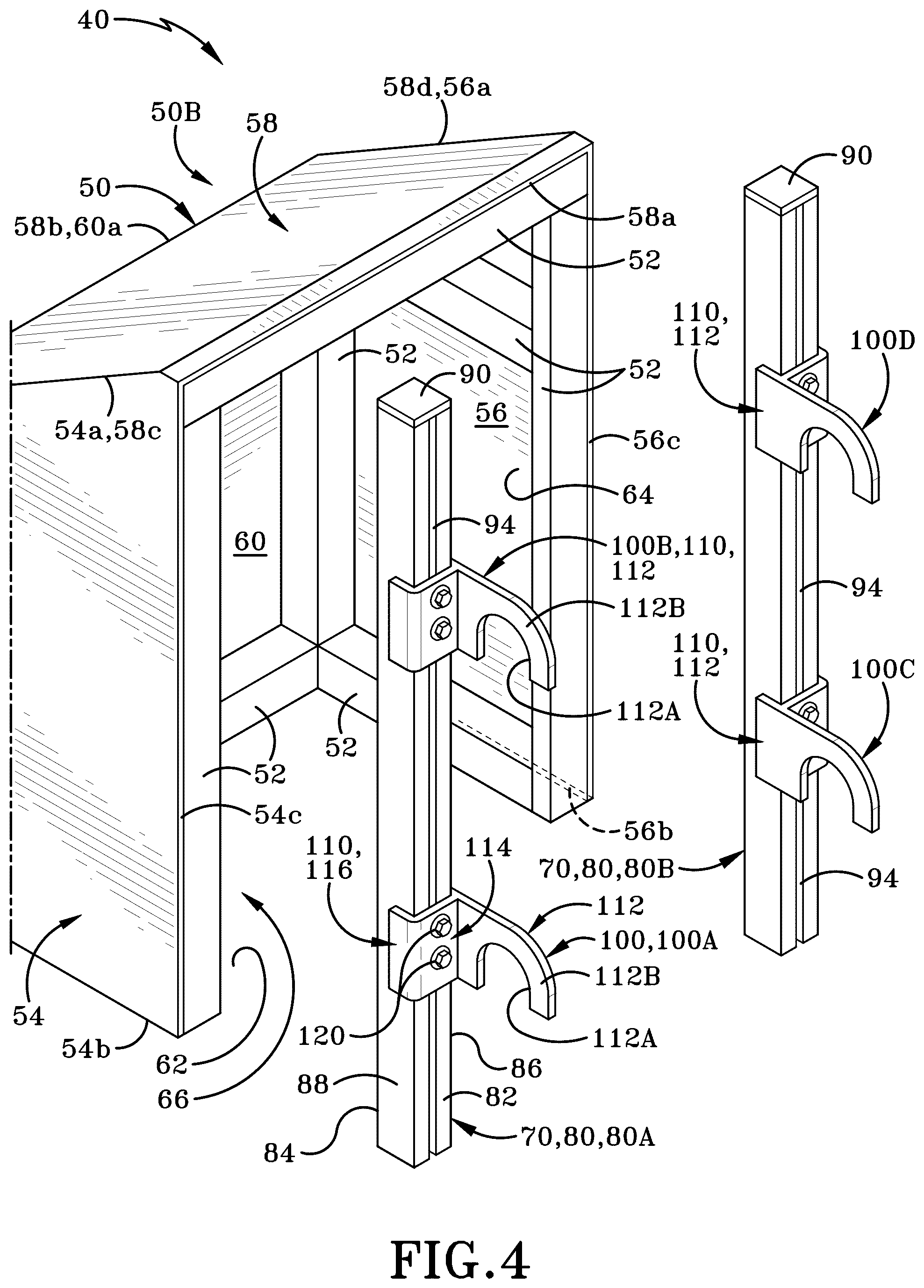 Patent US12460368 Figure 5 – End cap assembly for a trench box and method of utilization thereof
