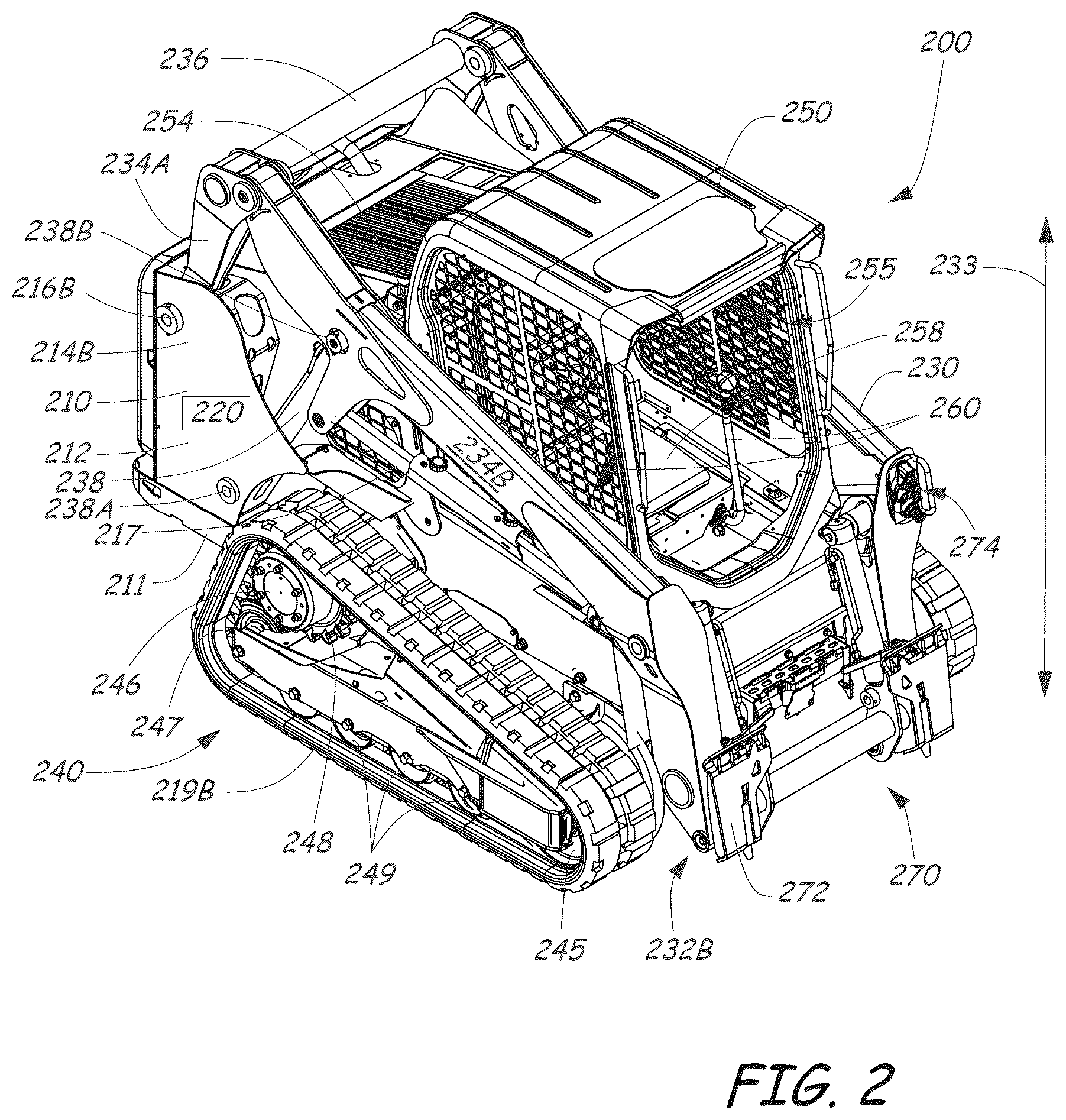 Patent US12460371 Figure 2 – Electrically powered power machine