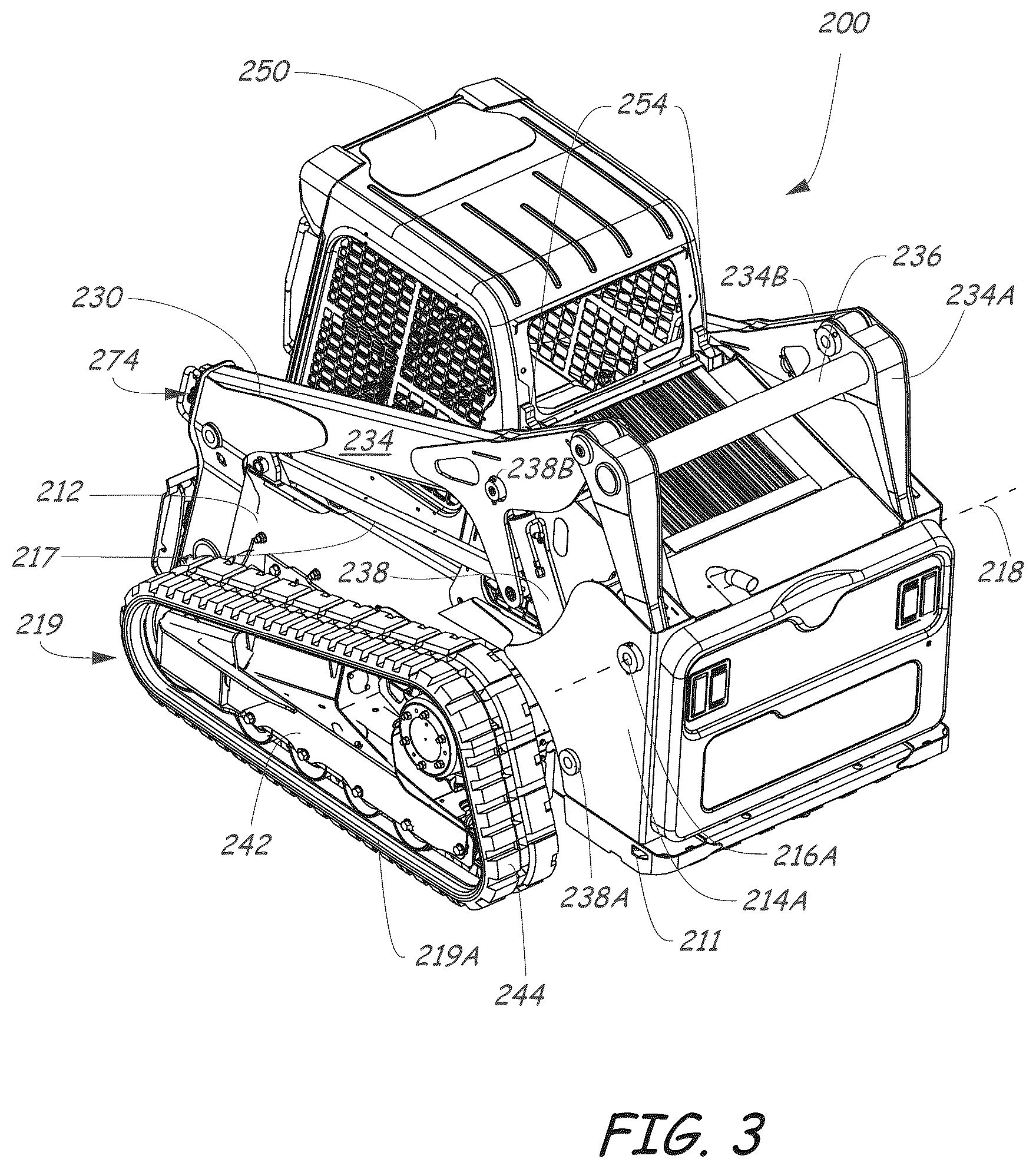 Patent US12460371 Figure 3 – Electrically powered power machine