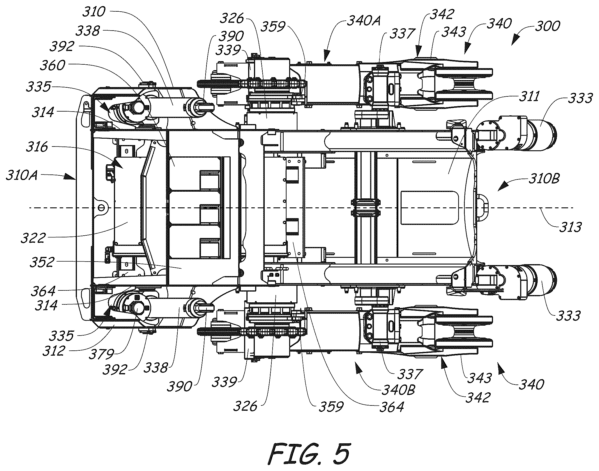 Patent US12460371 Figure 5 – Electrically powered power machine